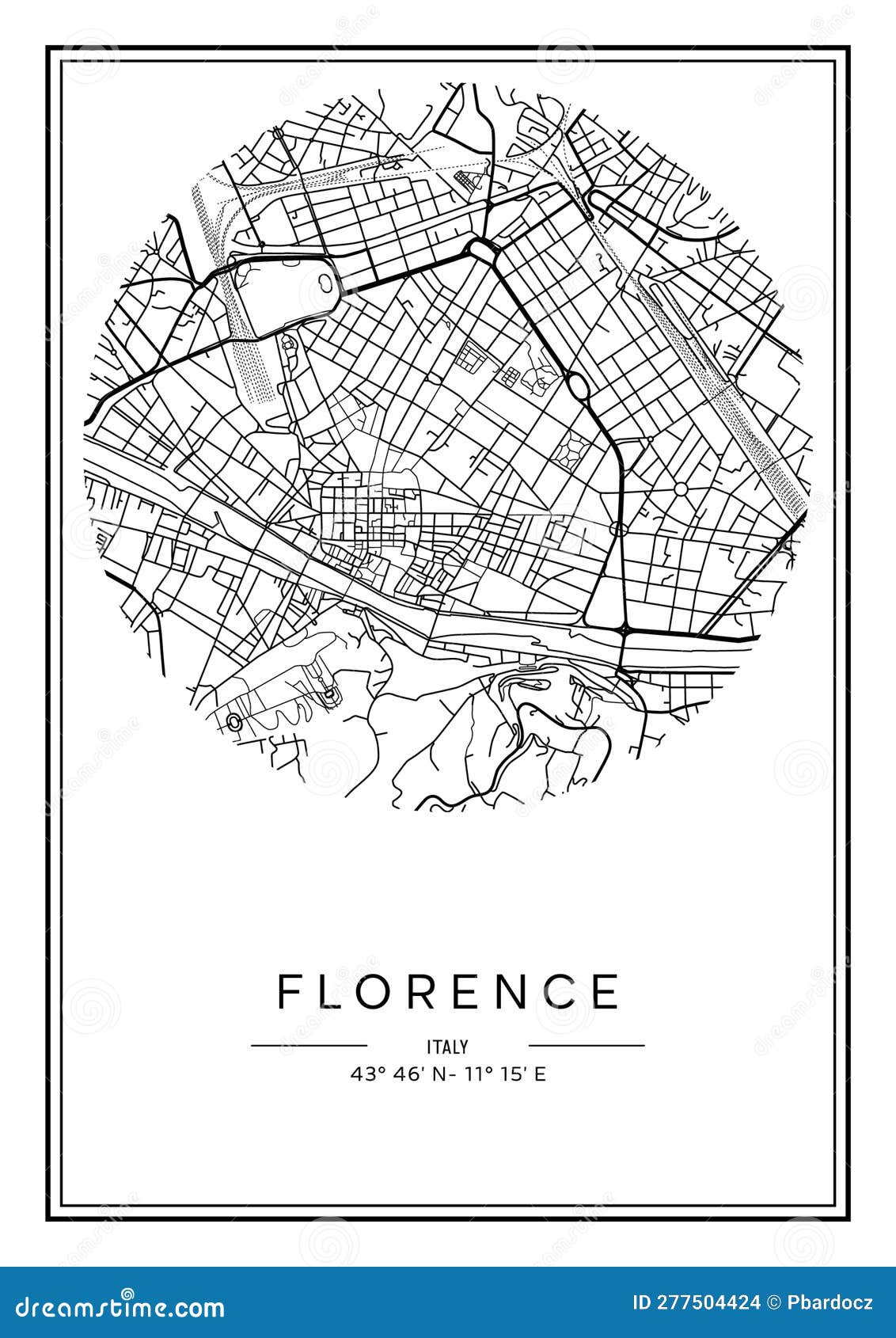 Black and White Printable Florence - Poster Alap 277504424 