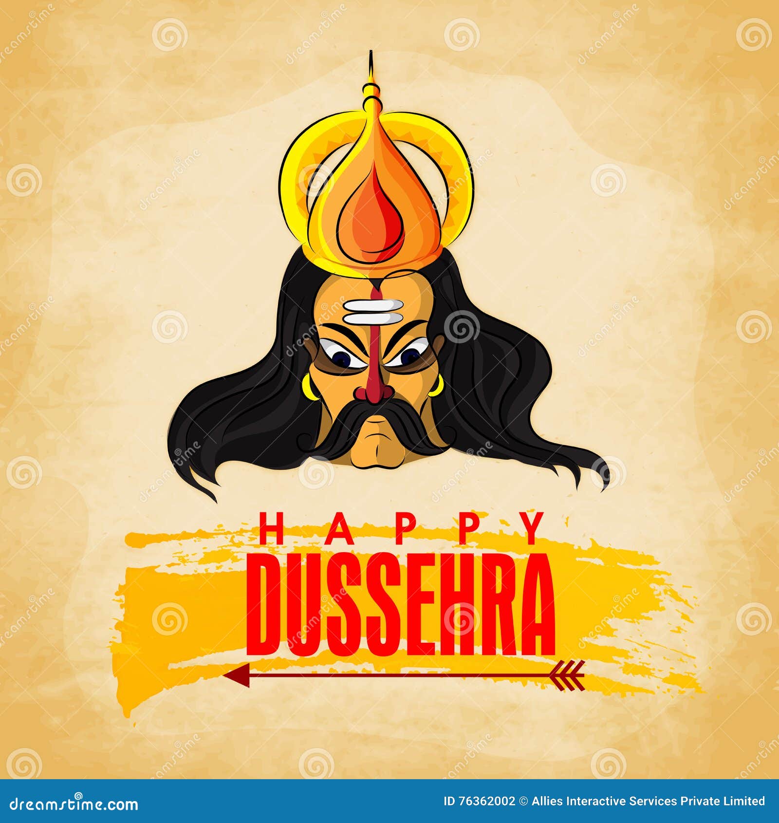 Poster, Banner or Flyer for Happy Dussehra. Stock Illustration -  Illustration of dharma, happy: 76362002