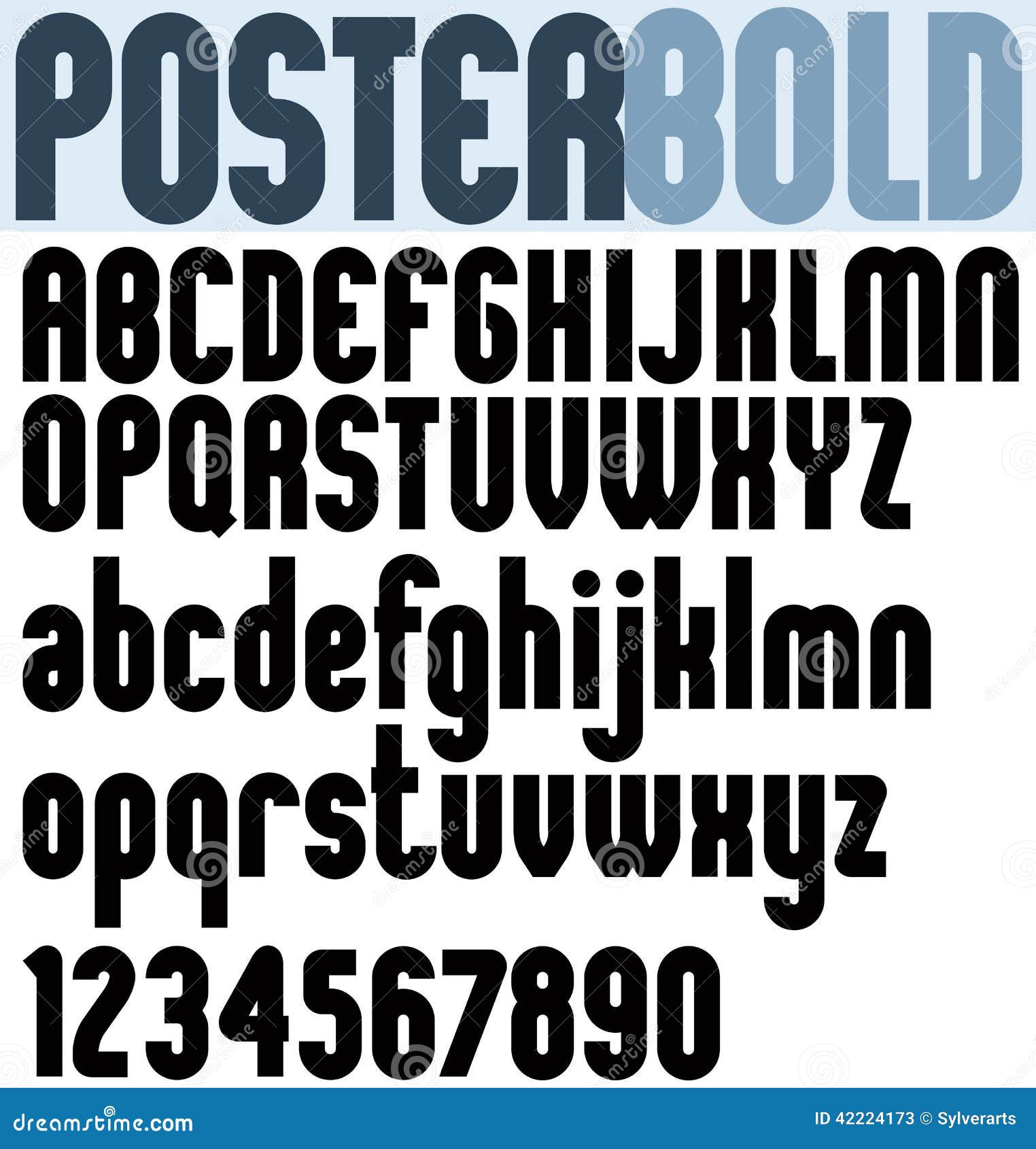 poster black bold extensive font.