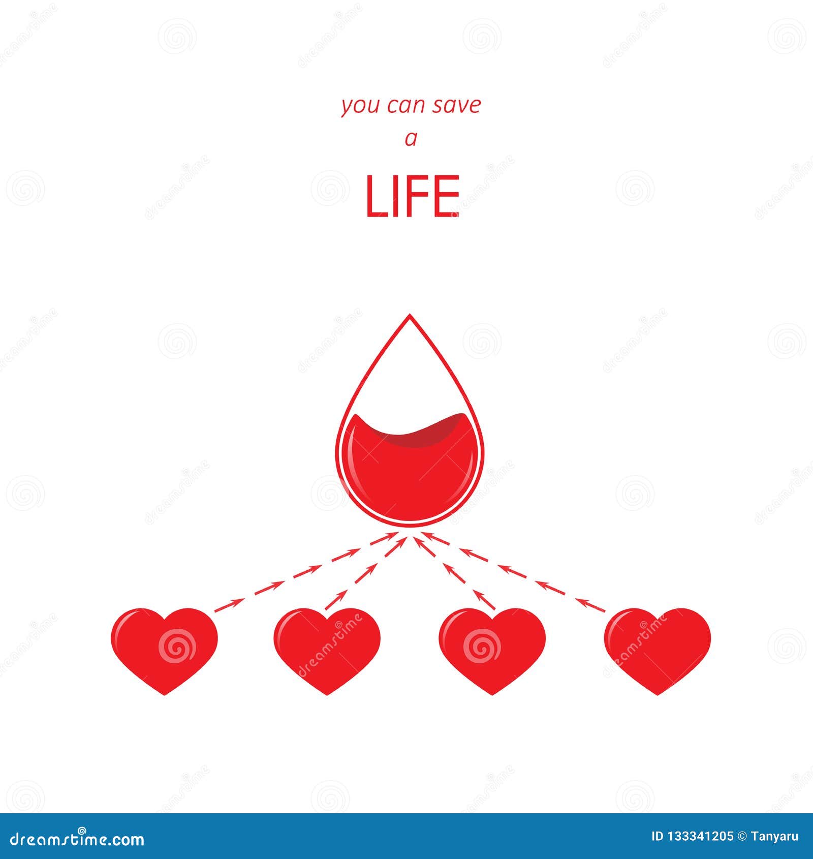 Poster for Blood Donation, Four Hearts and Drop Isolated on the White  Background. Vector Illustration Stock Vector - Illustration of donate,  donation: 133341205