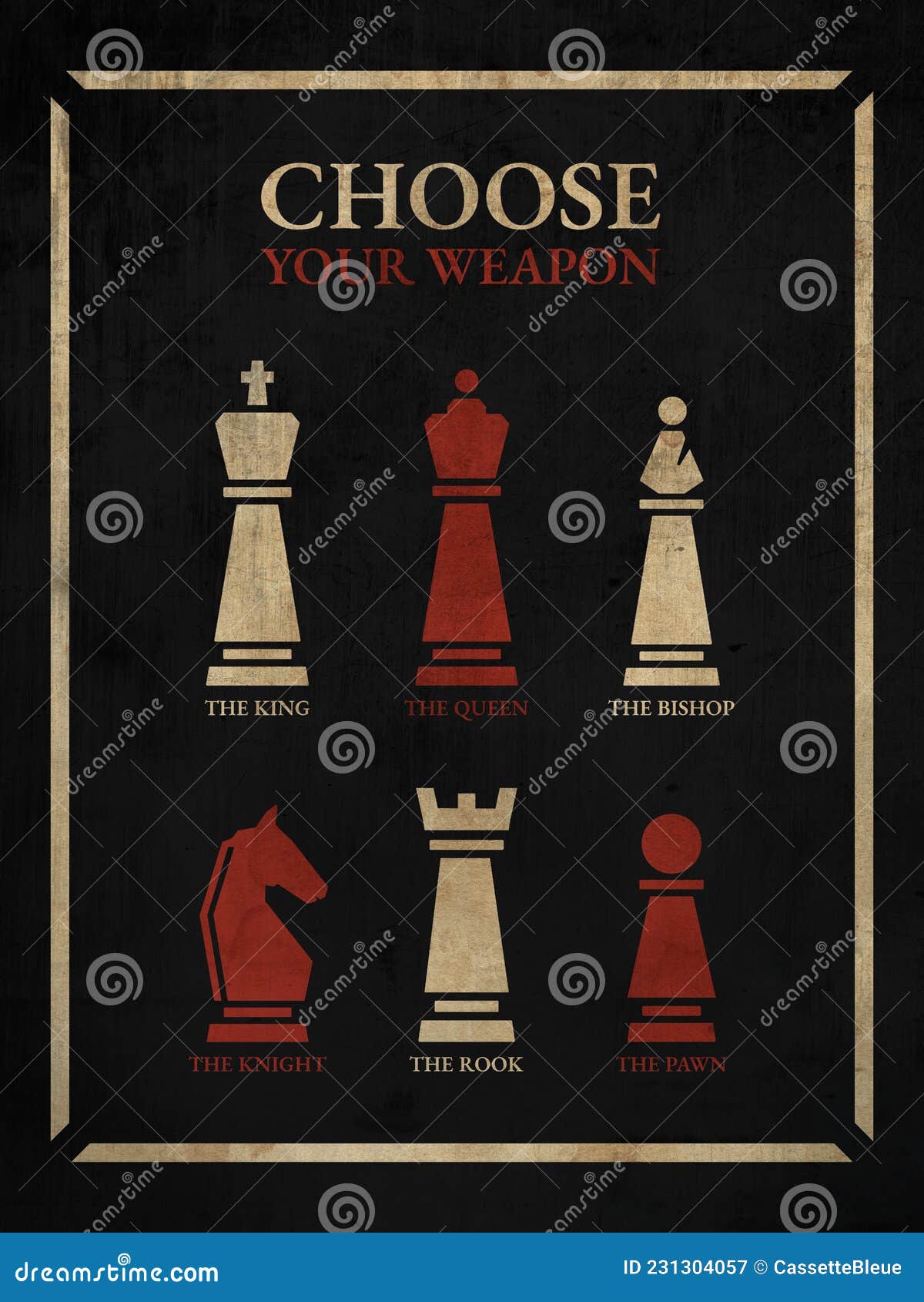 Chess Pieces Set Figure Names Stock Illustration 589663376