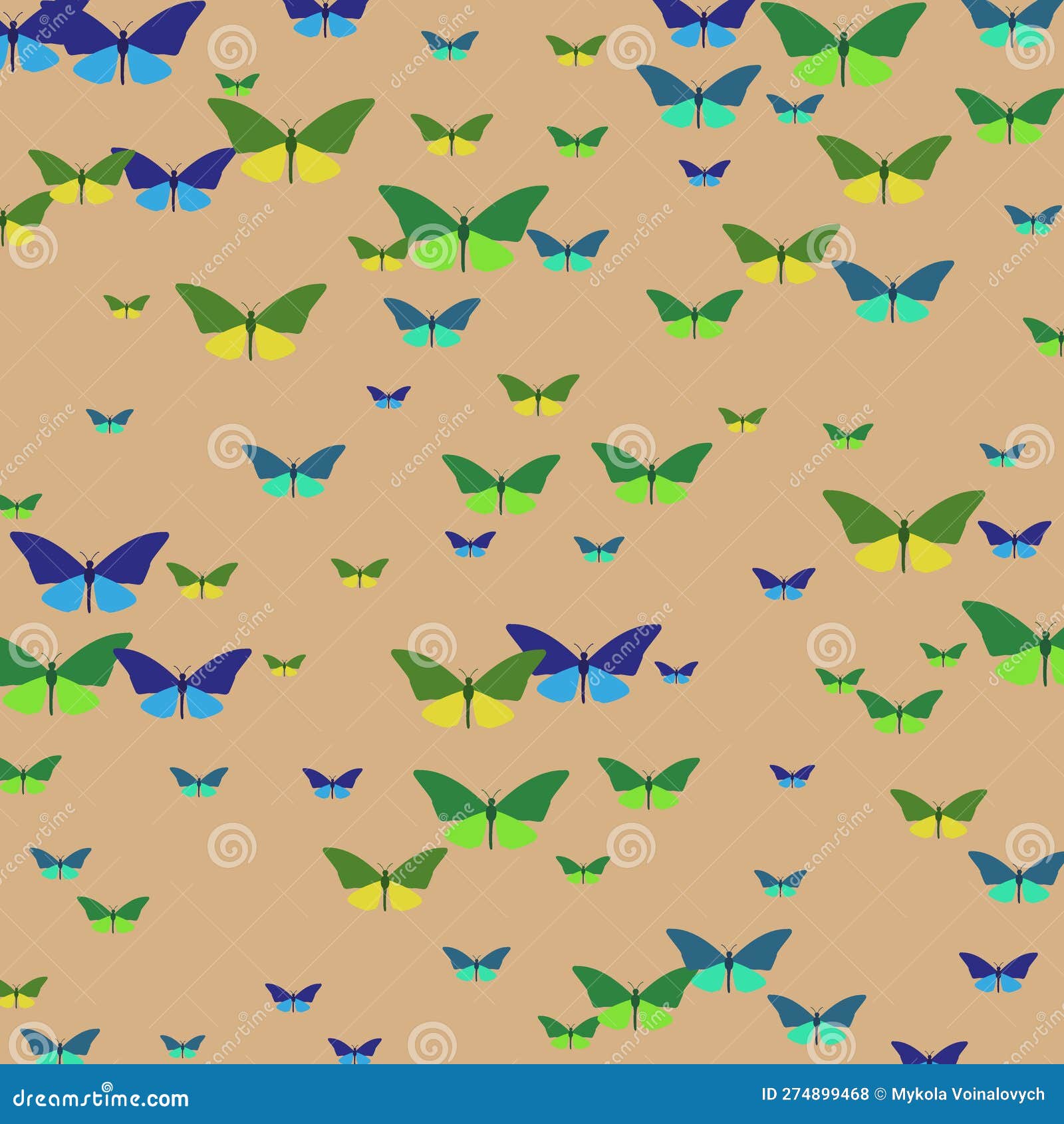 Poster Design with Colorful Butterflies Vector Background, Brochure ...