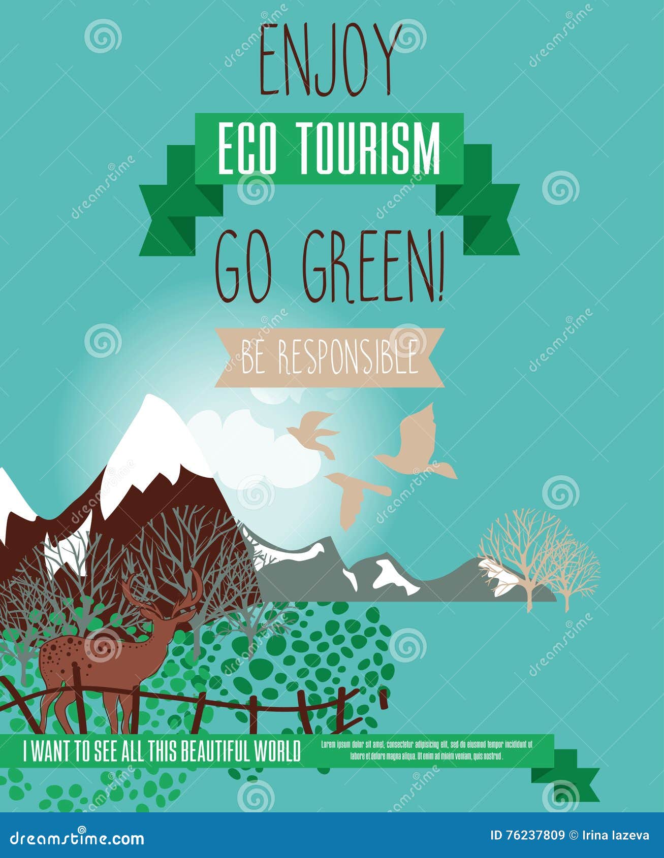eco tourism poster background