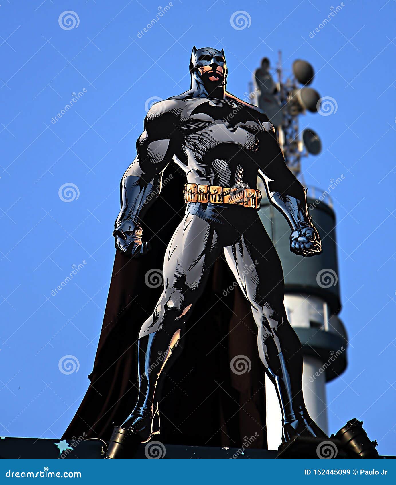 The Bat Man Watching Over the City. Editorial Stock Image - Illustration of  brazil, action: 162445099