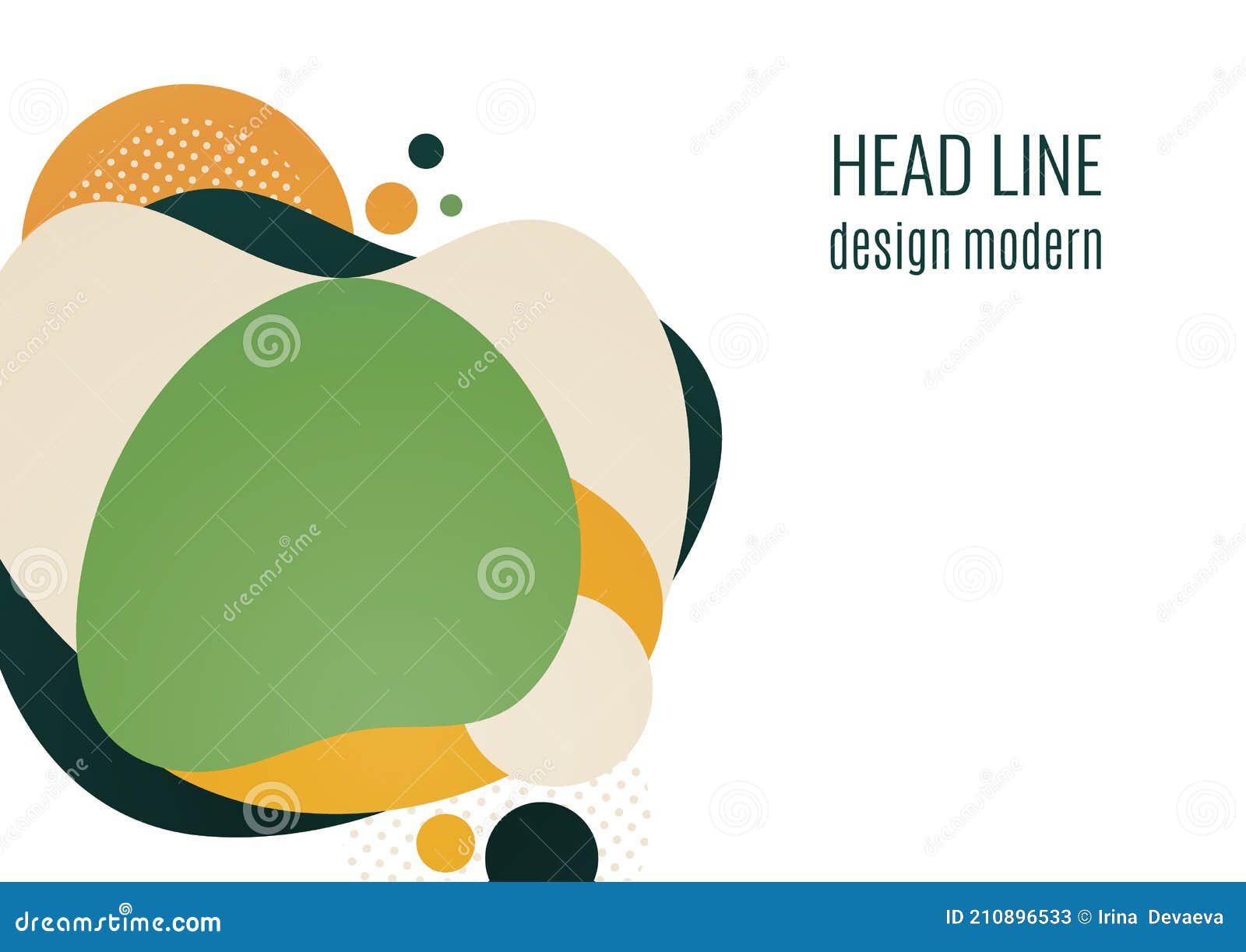 A Poster with Flowing Colored Shapes. Corporate Template Design for