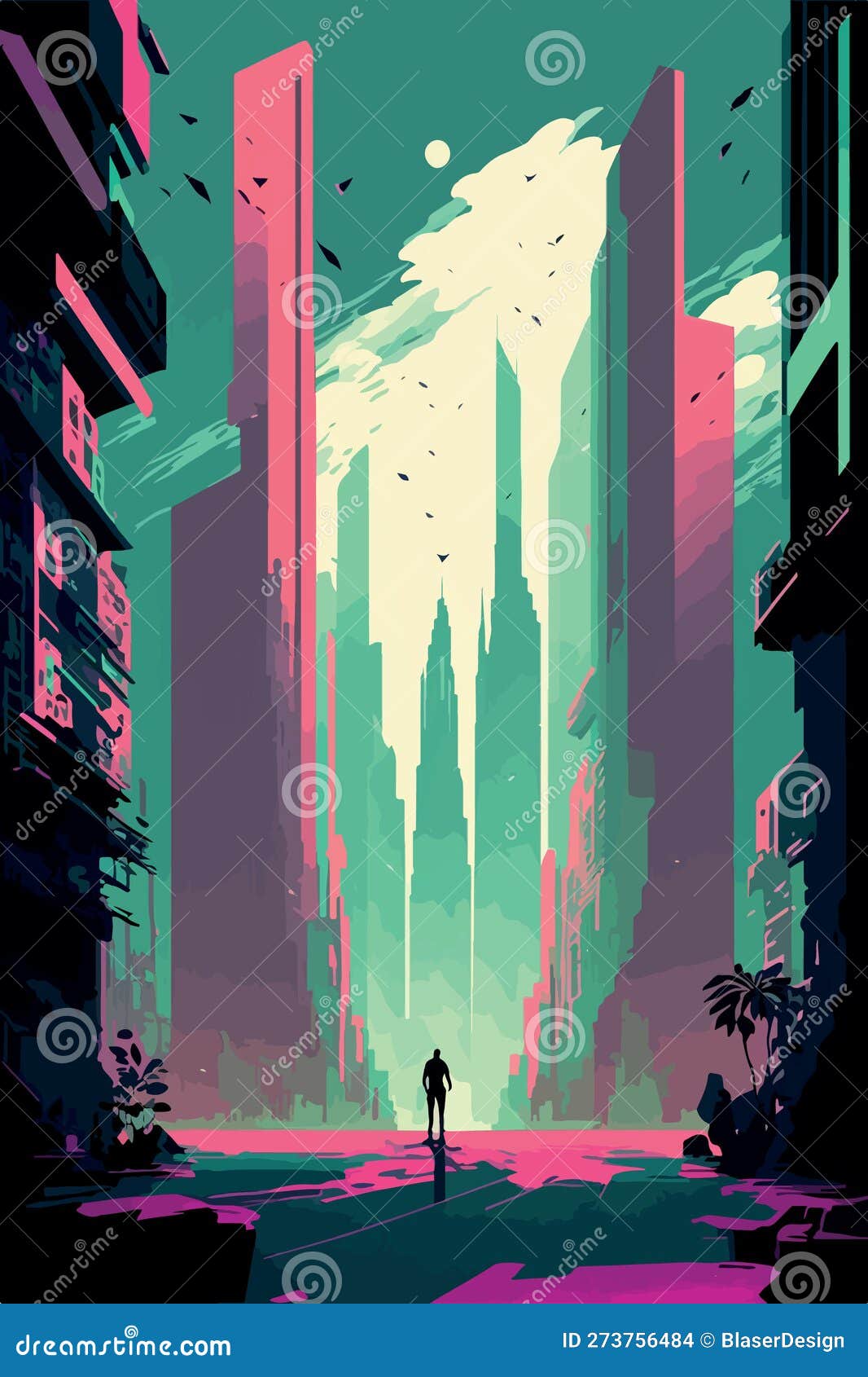 Download Dark Futuristic Cityscape Cyberpunk iPhone X Wallpaper