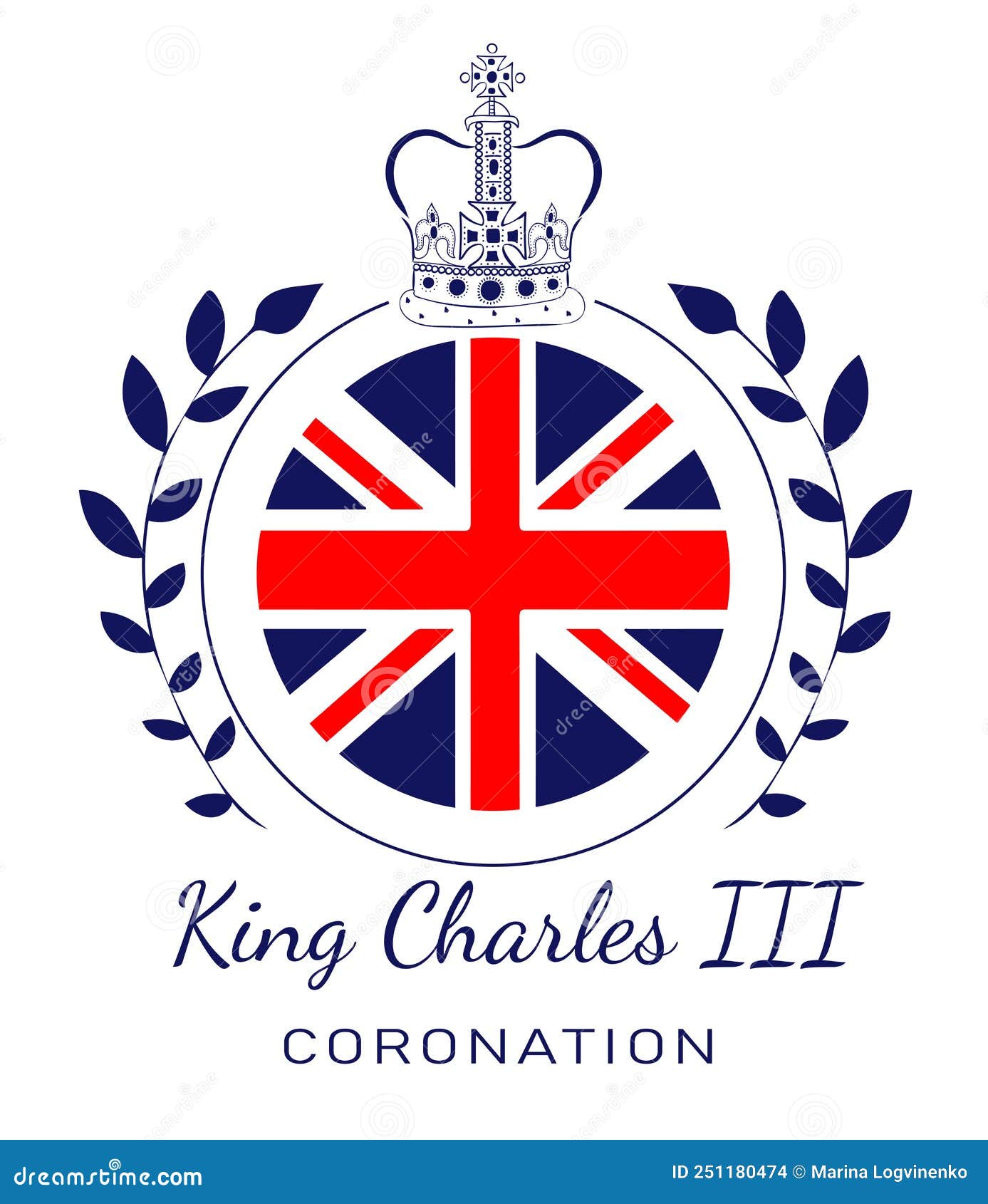 King Charles III. Banner For Celebrate Coronation And Reign To The ...