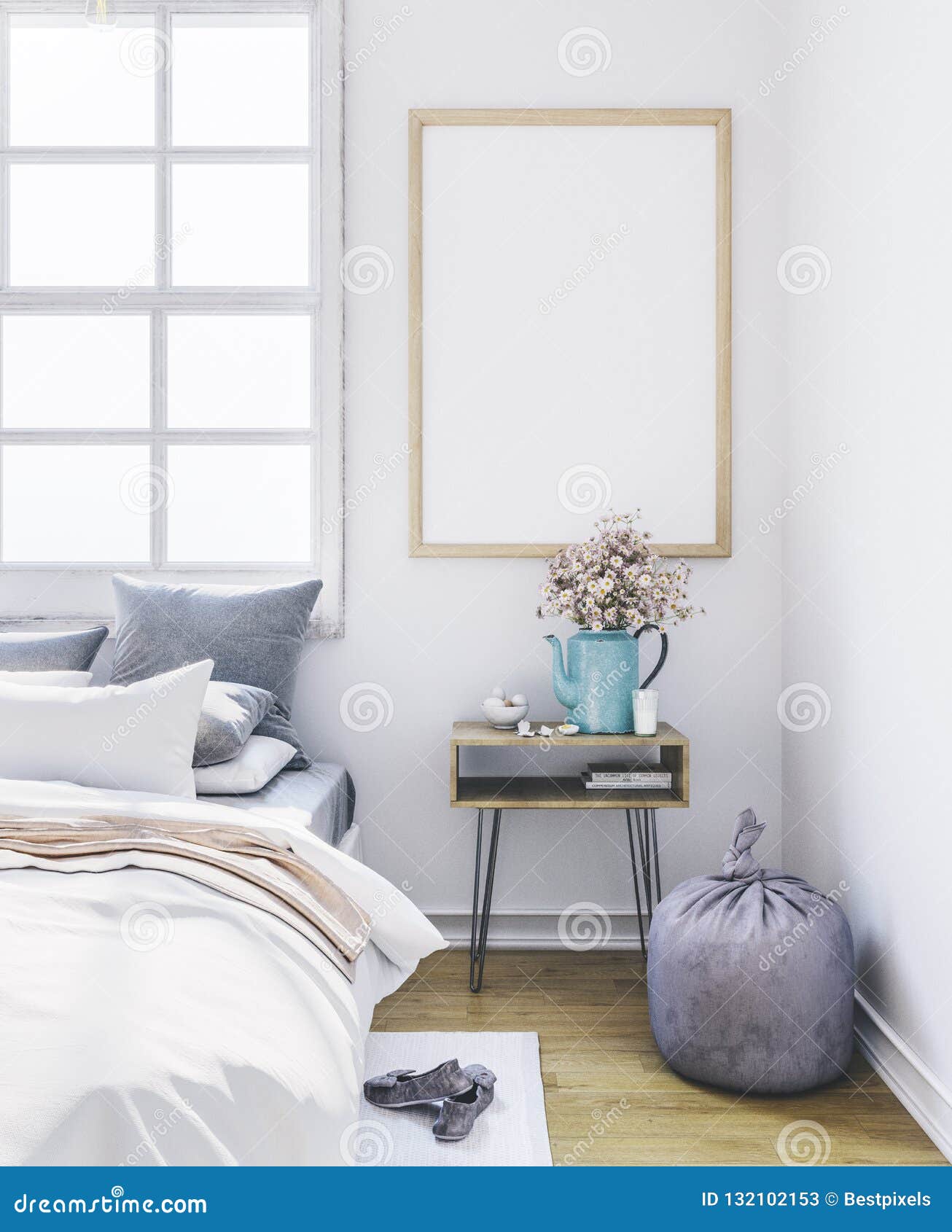 Poster Mockup Design, Interior Background RoyaltyFree Stock