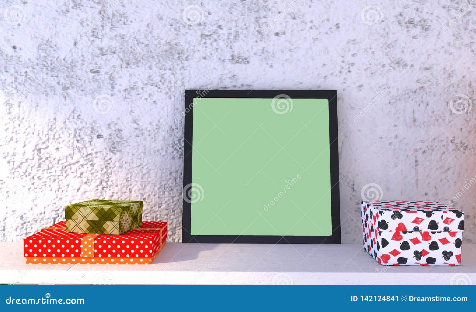 Download Poster Mockup With Three Boxes Stock Illustration ...