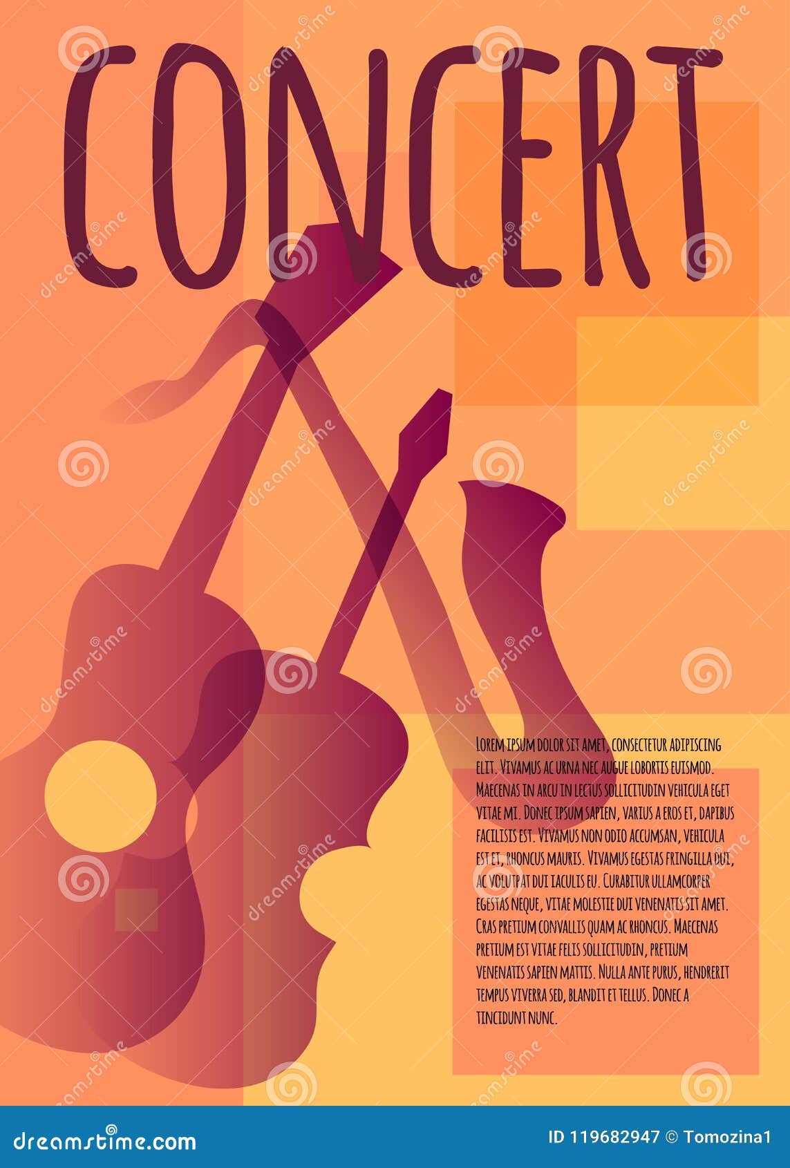 poster with musical instruments