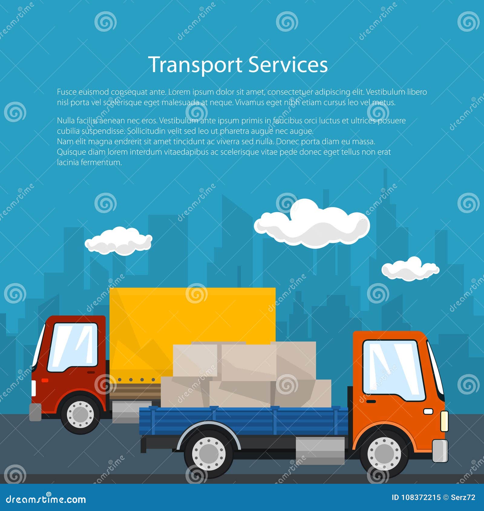 Poster Transport and Logistics Stock Vector - Illustration of cargo, commerce: 108372215