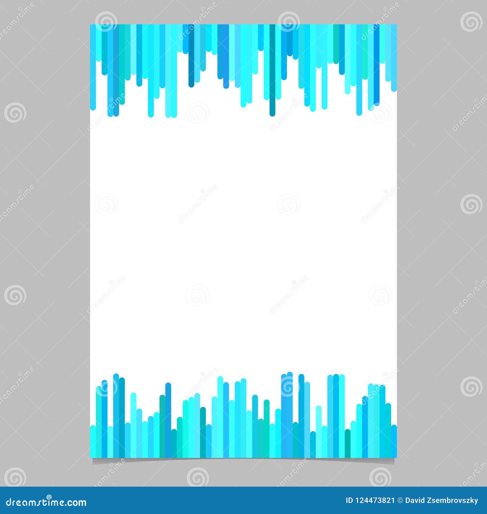 Poster Template from Vertical Rounded Stripes in Light Blue Tones Stock  Vector - Illustration of invitation, ornament: 124473821