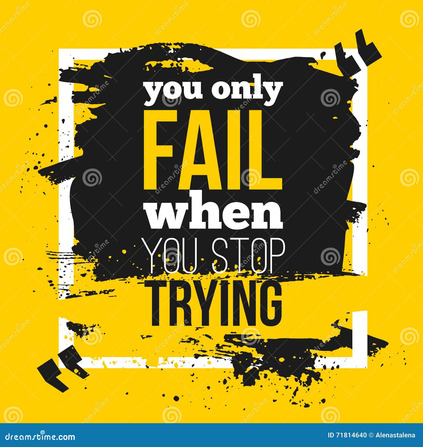 Poster You only Fail when You Stop Trying. Motivation Business ...