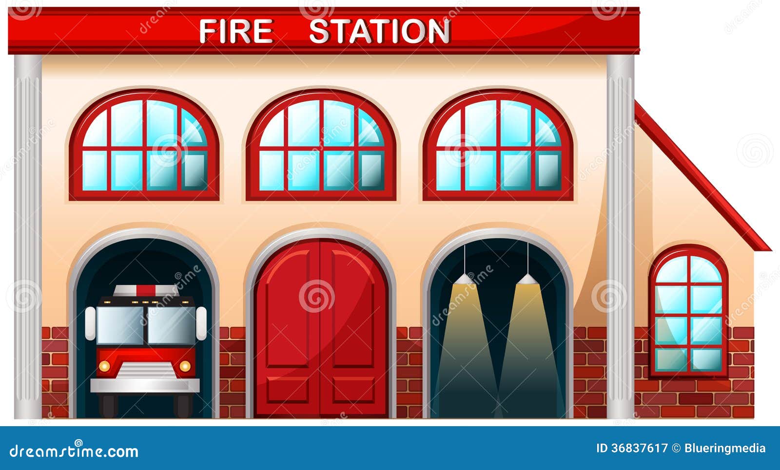 Макет пожарной станции