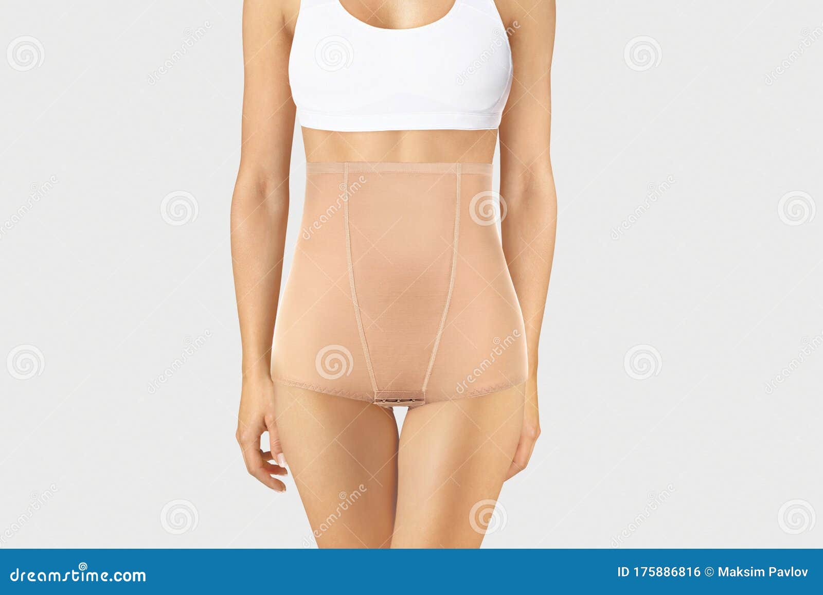 Hook-and-loop Fastening at the Gusset. Postnatal Bandage. Medical  Compression Underwear Stock Image - Image of belly, care: 224007863