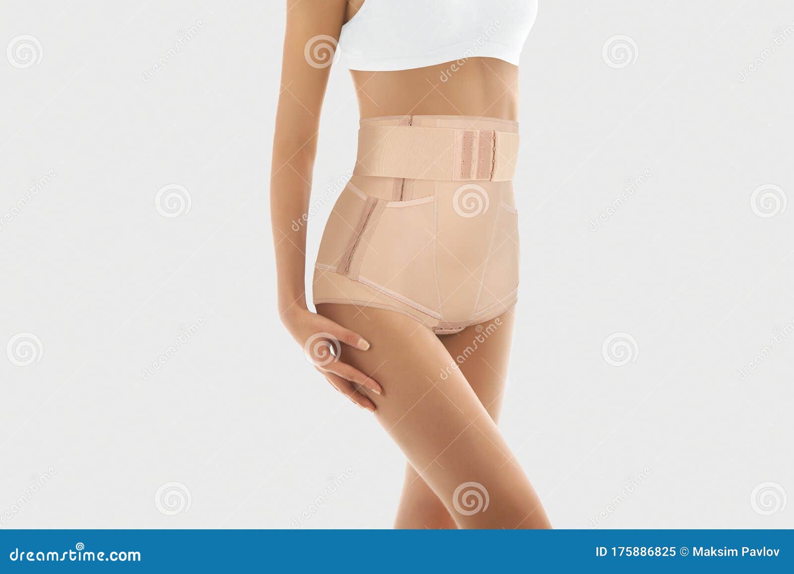 Postnatal Bandage. Medical Compression Underwear Stock Image