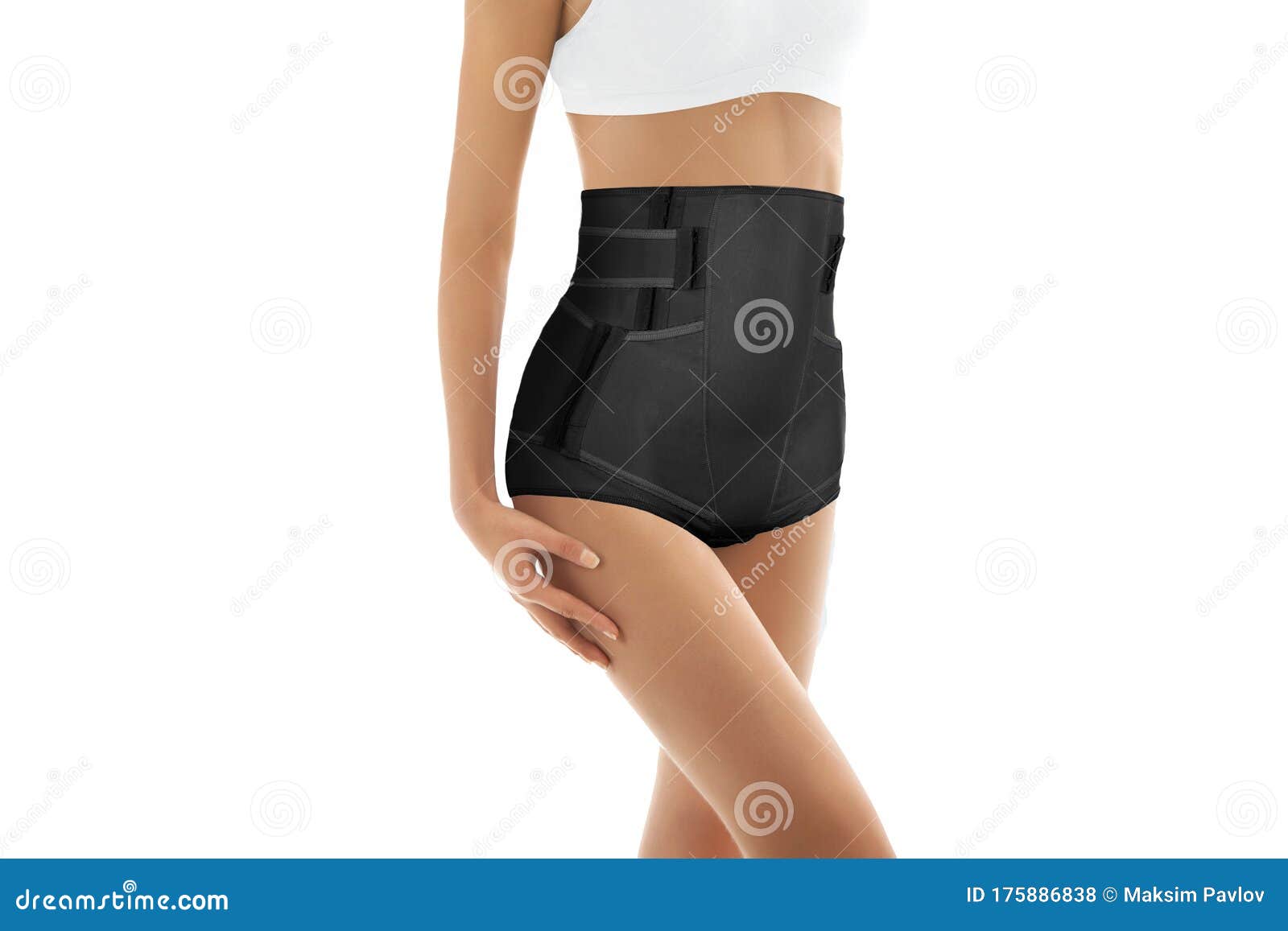 Postnatal Bandage. Medical Compression Underwear Stock Photo