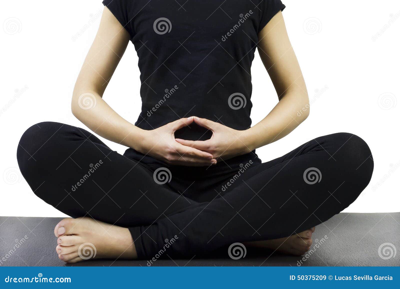 Postura Da Meditação De Pernas Cruzadas Imagem de Stock - Imagem
