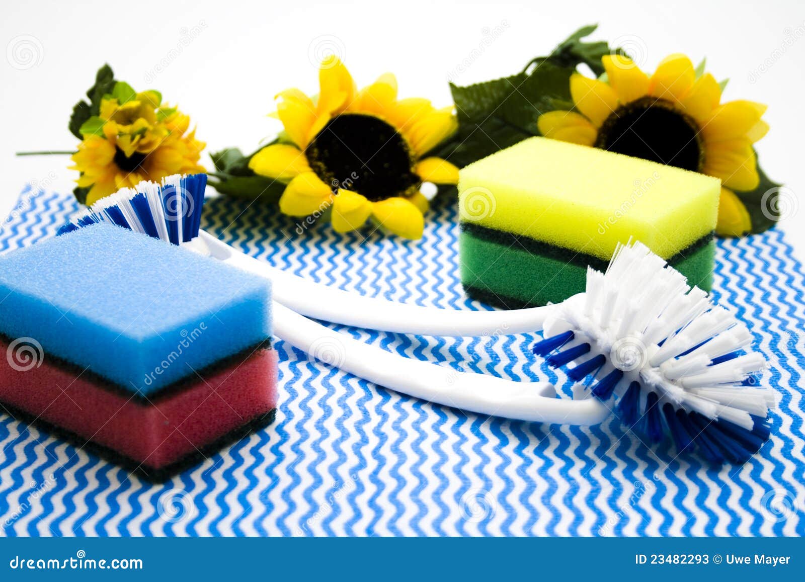 Pot Cleaner with Rinsing Brush Stock Image Image of scratches