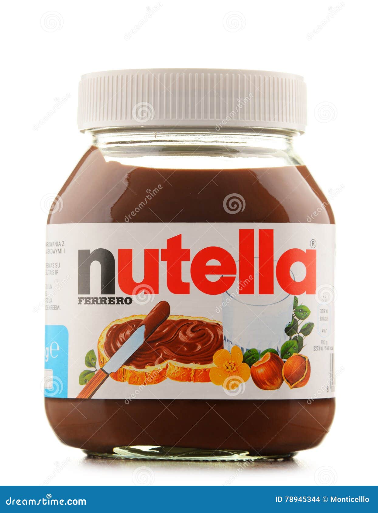 Pot De Diffusion De Nutella D'isolement Sur Le Blanc Image stock éditorial  - Image du blanc, paume: 78945344