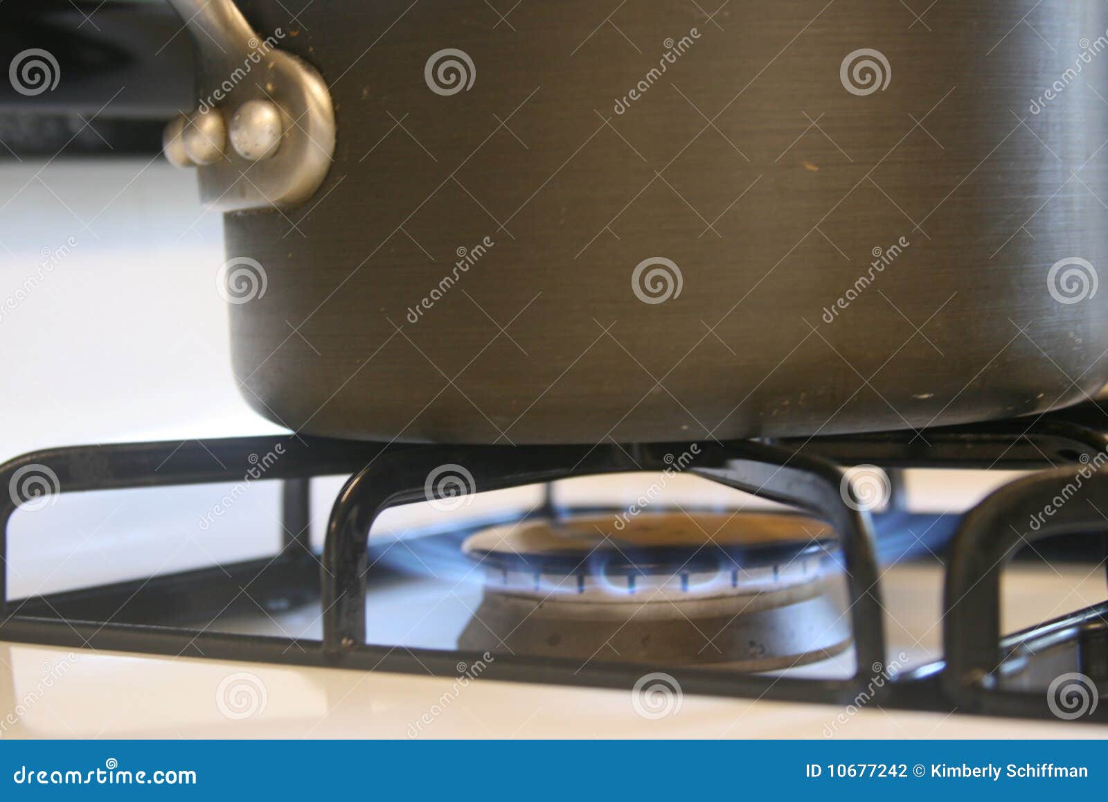 Pot on Gas Stove stock photo. Image of dishes, fire, heat 10677242