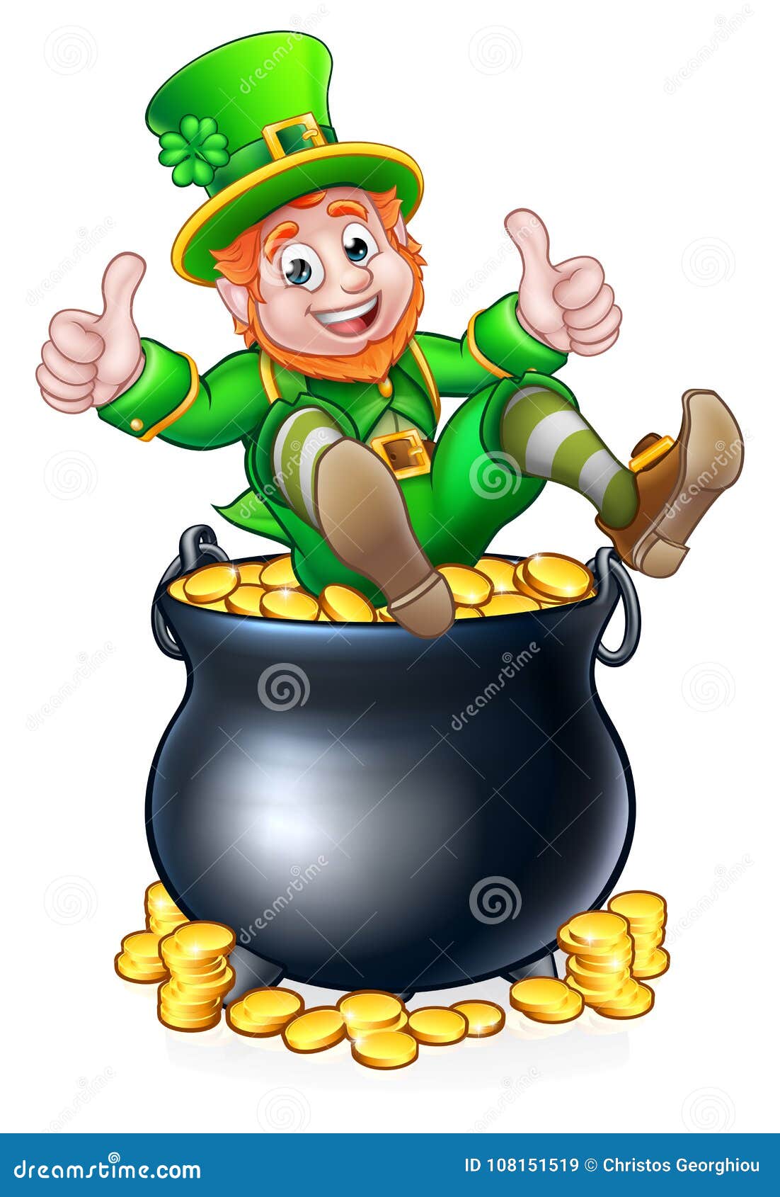 pot of gold st patricks day leprechaun
