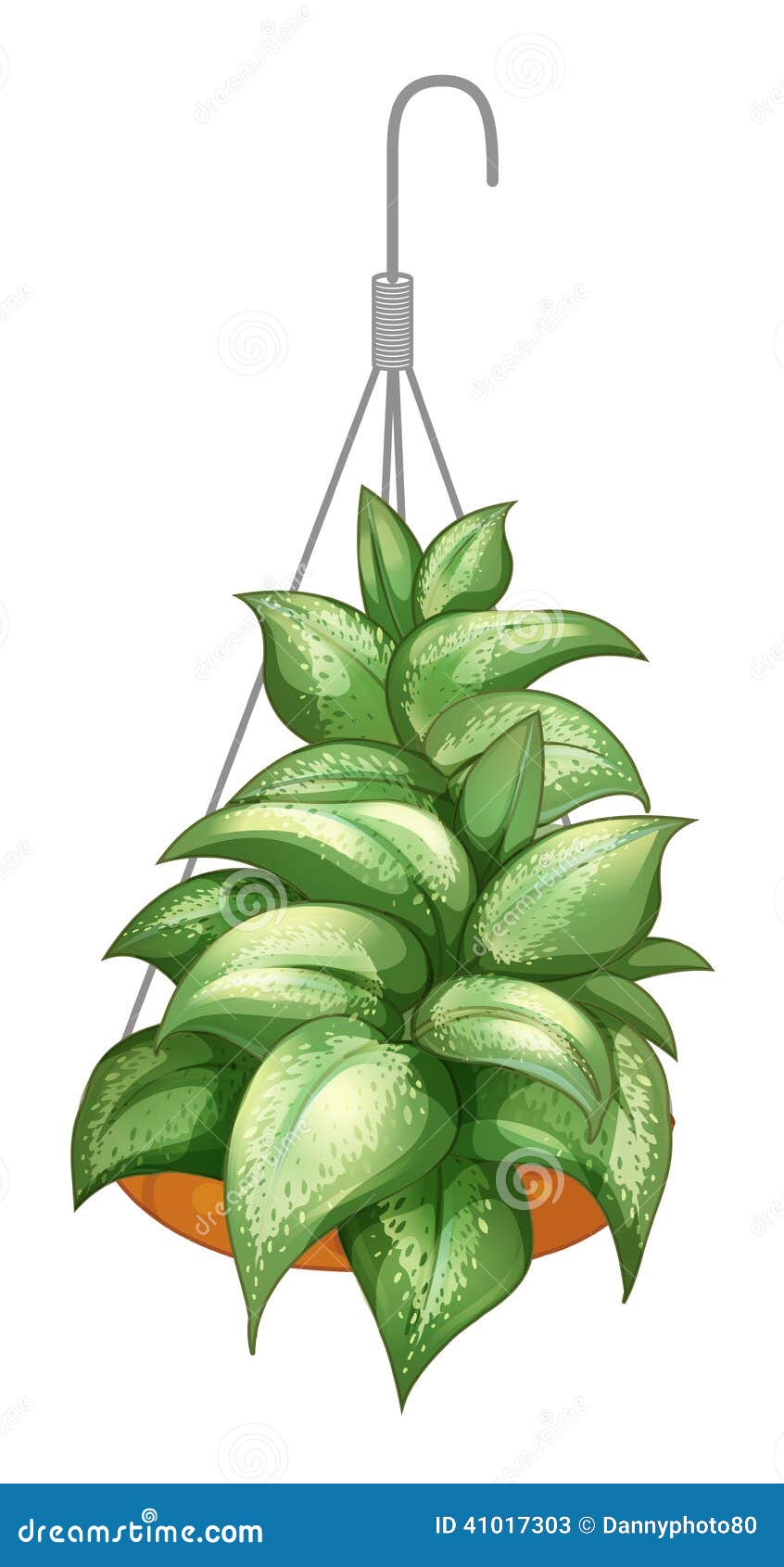 A Pot With A Hanging Plant Stock Vector - Image 41017303