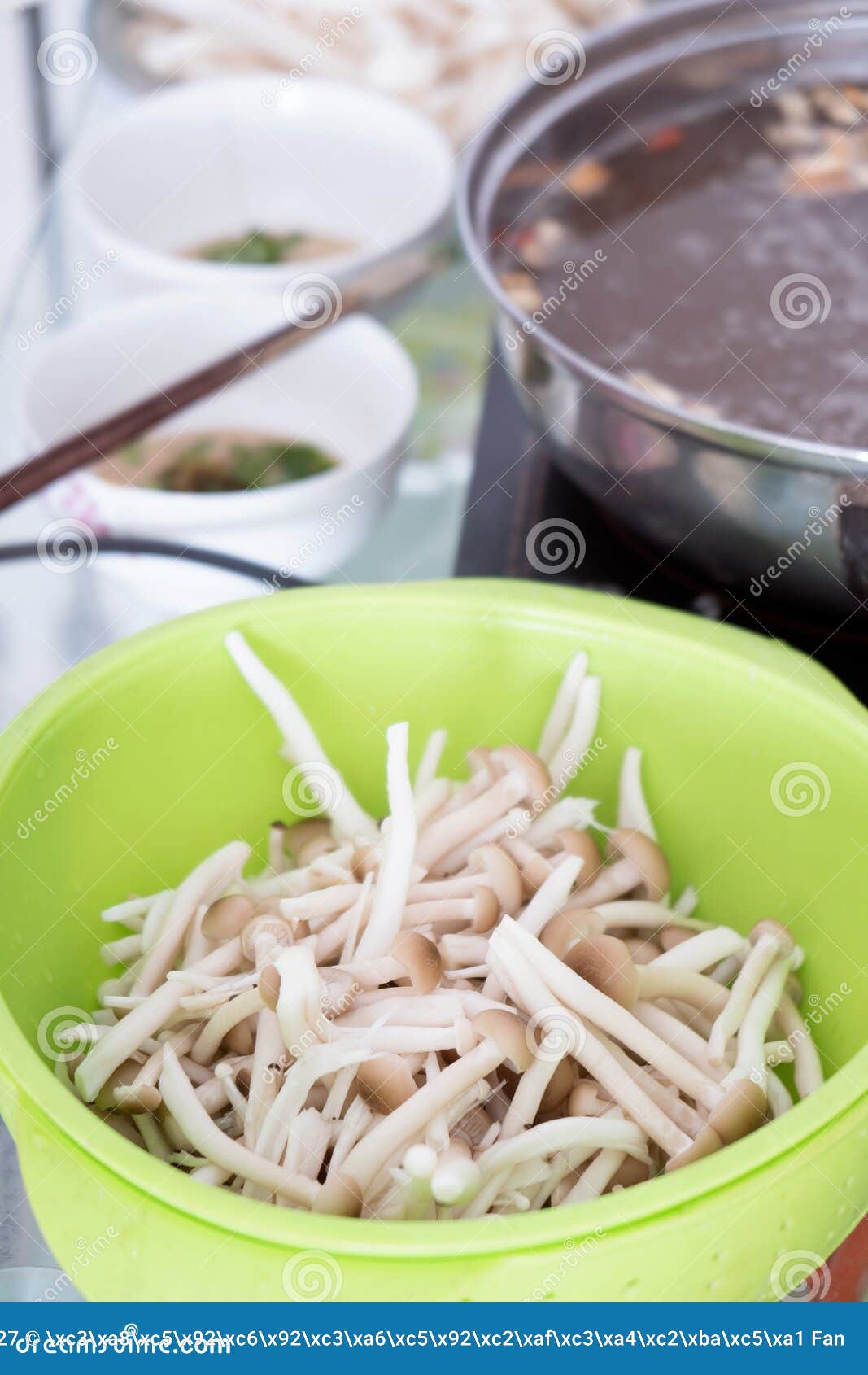 A Pot of Mushrooms when Eating Hot Pot Stock Image Image of mushrooms