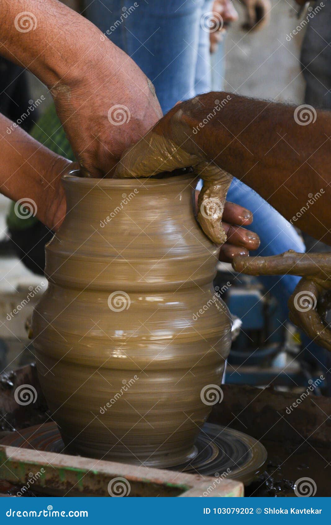 Pot in process 2 stock photo. Image of abstract, manual 103079202