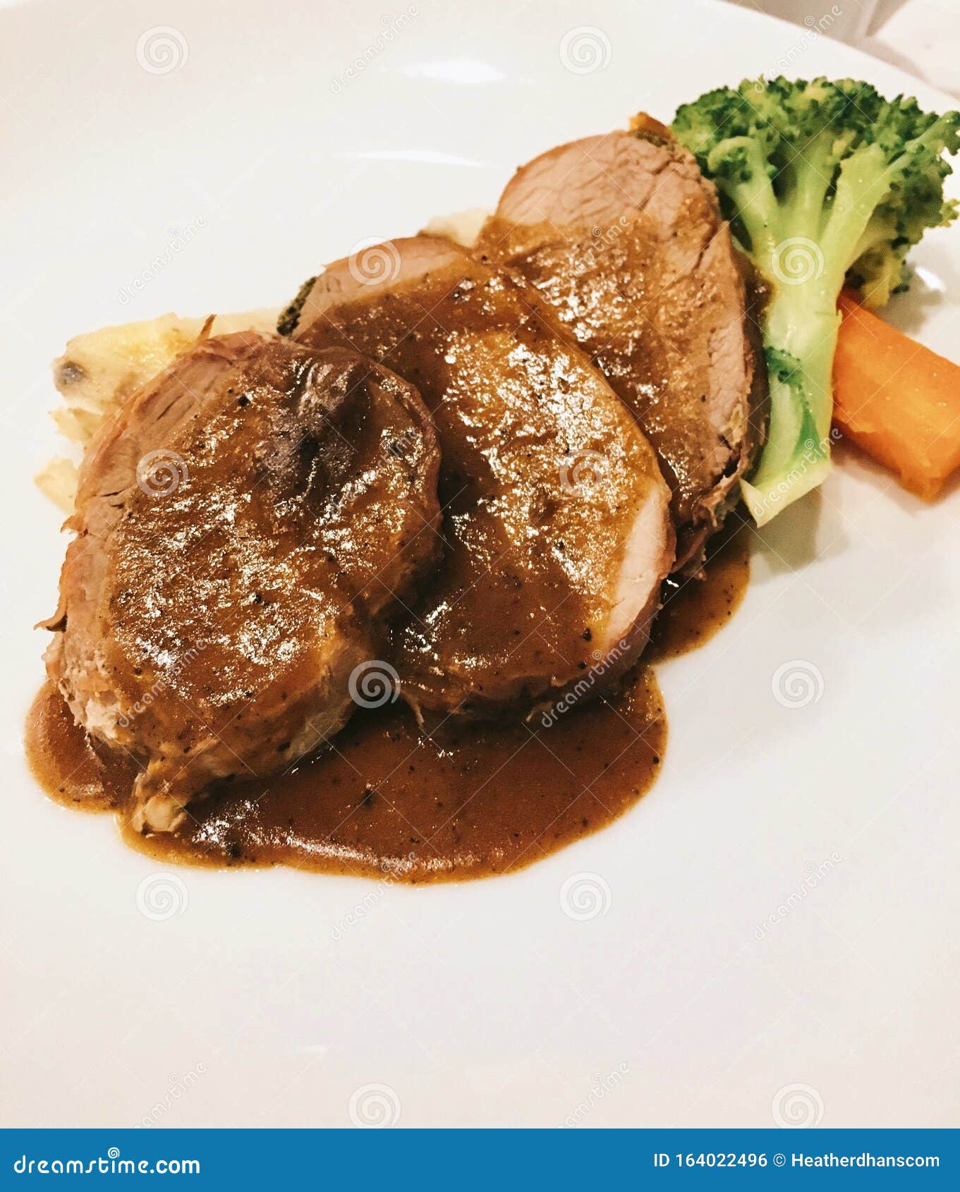 Pot roast in gravy stock photo. Image of gravy, side 164022496