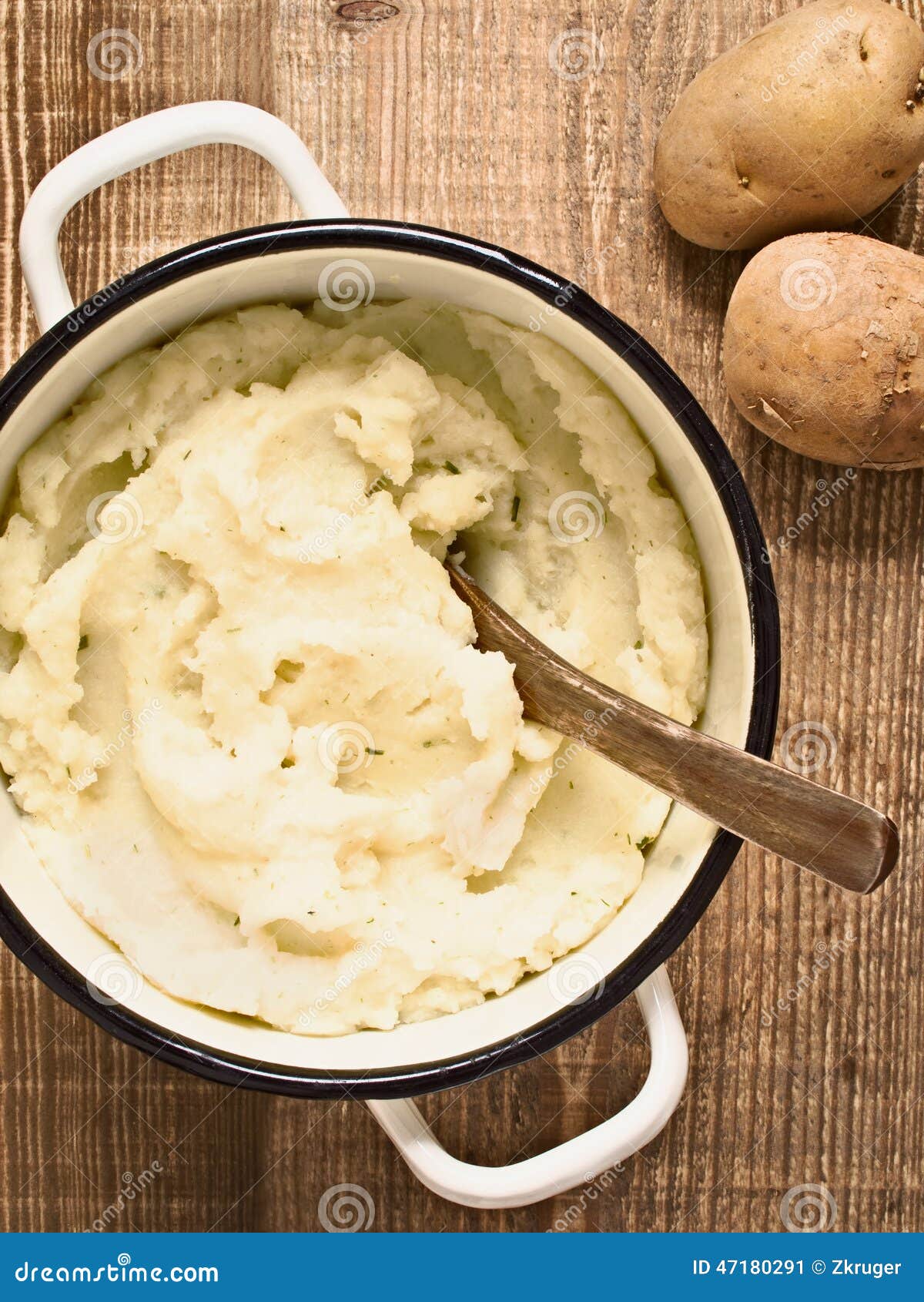 Pot of rustic mash potato stock image. Image of carbohydrate 47180291