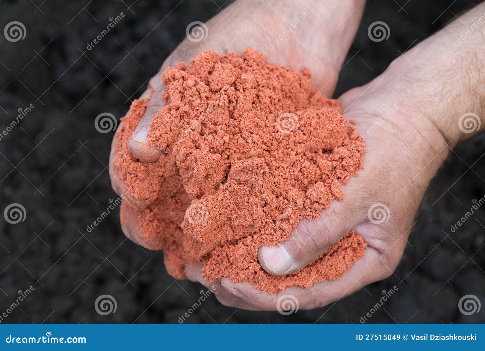 Potash fertilizer stock image. Image of handful, field - 27515049