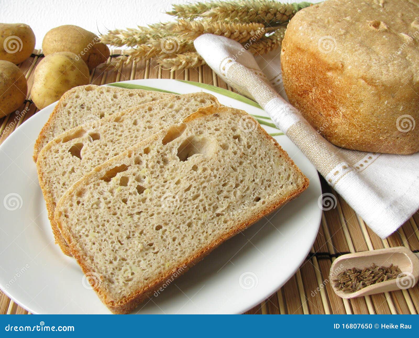 Potato bread stock photo. Image of spelt, making, baked 16807650