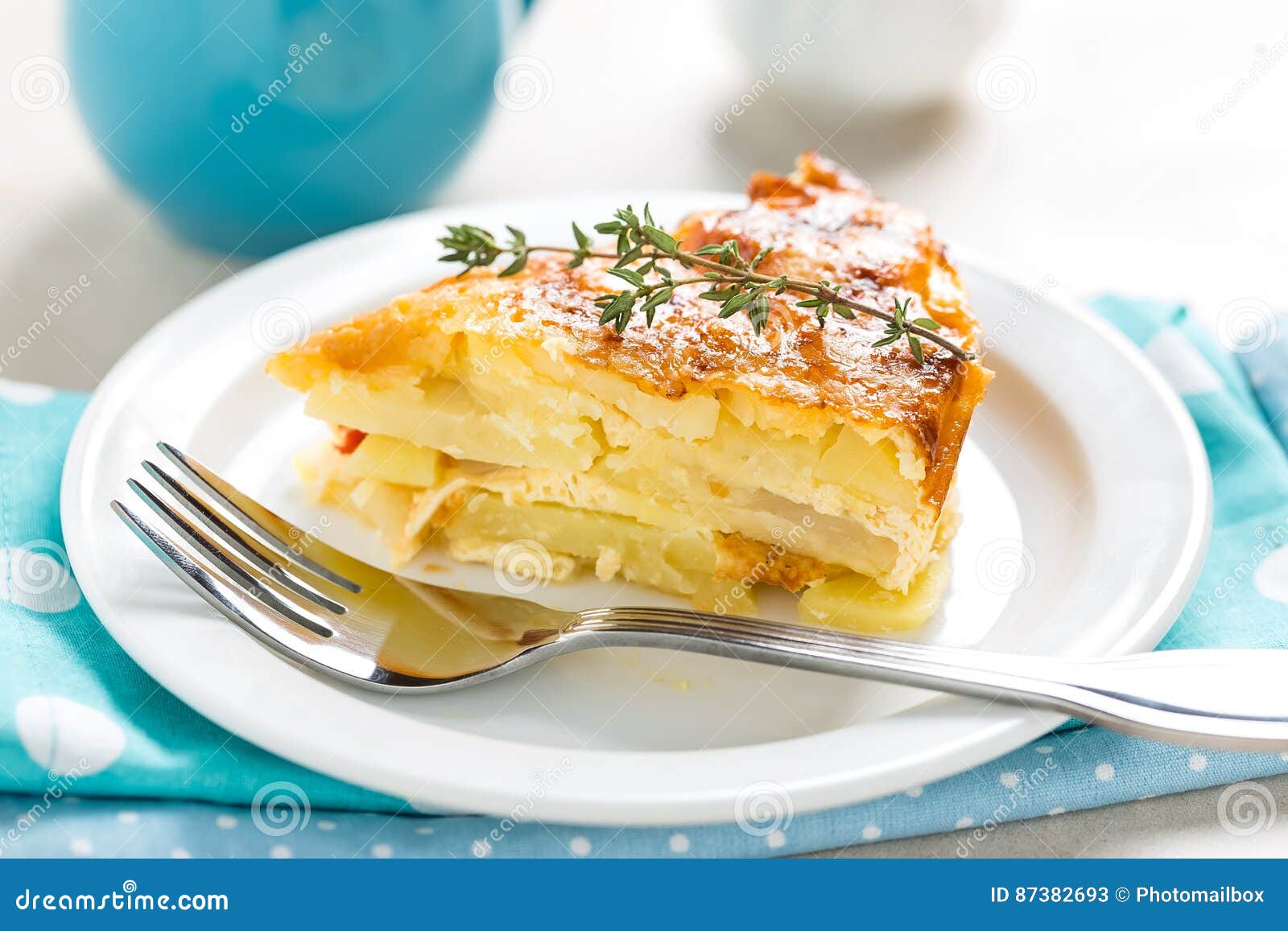 Potato Breakfast Gratin with Parmesan Stock Image Image of dinner, lunch 87382693