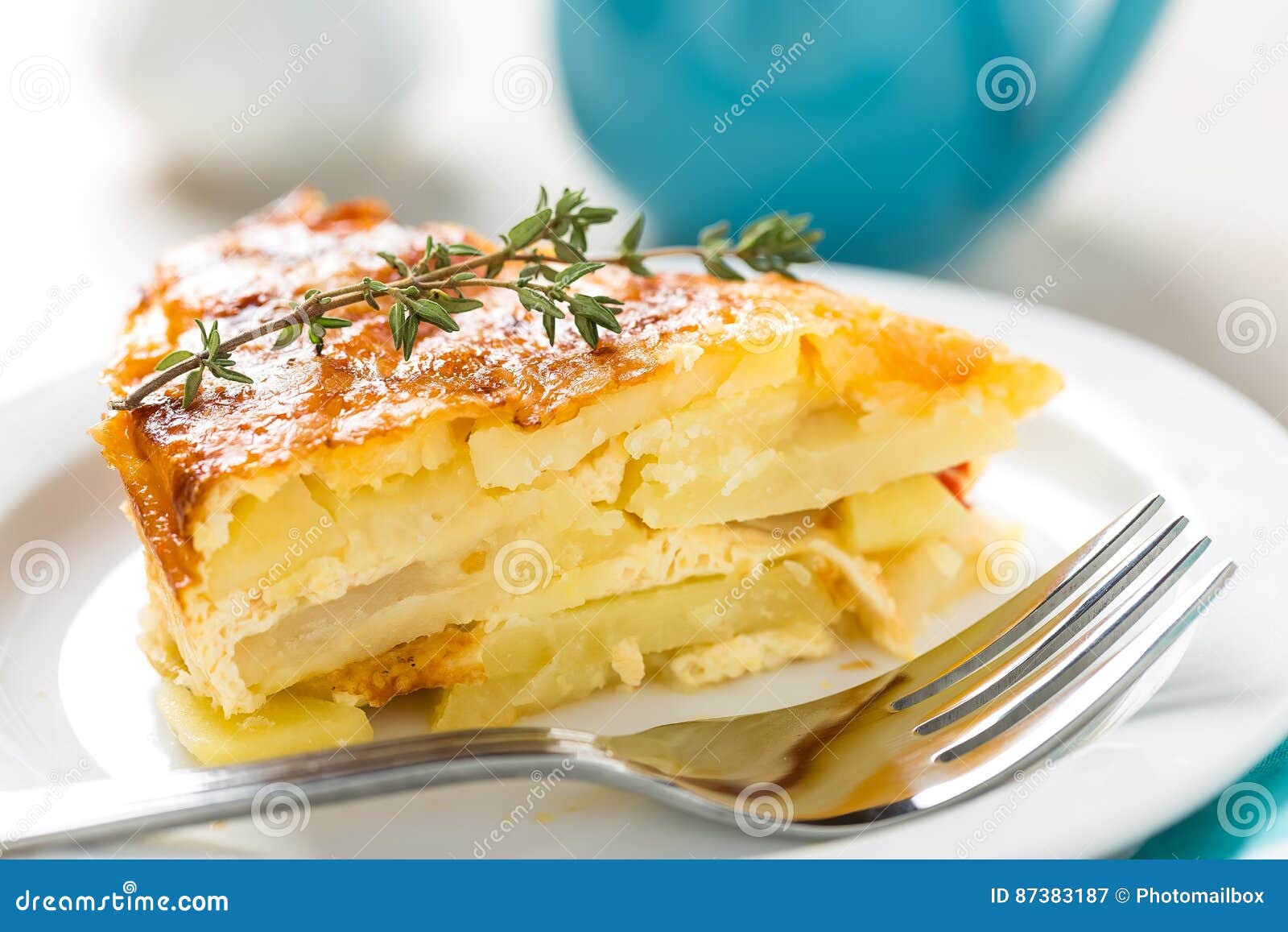 Potato Breakfast Gratin with Parmesan Stock Image Image of healthy, closeup 87383187