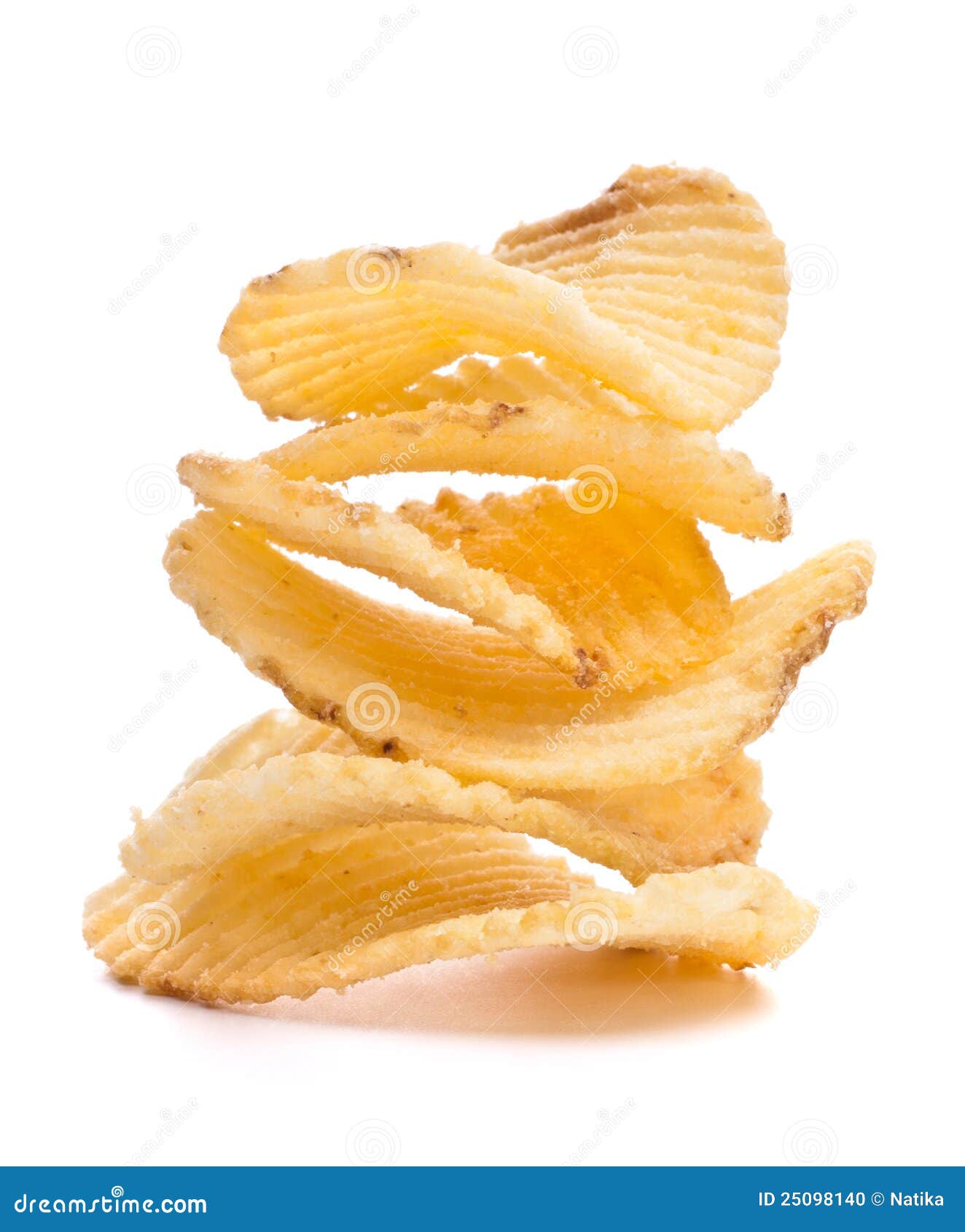 Potato chips stock photo. Image of isolated, chip, salted 25098140