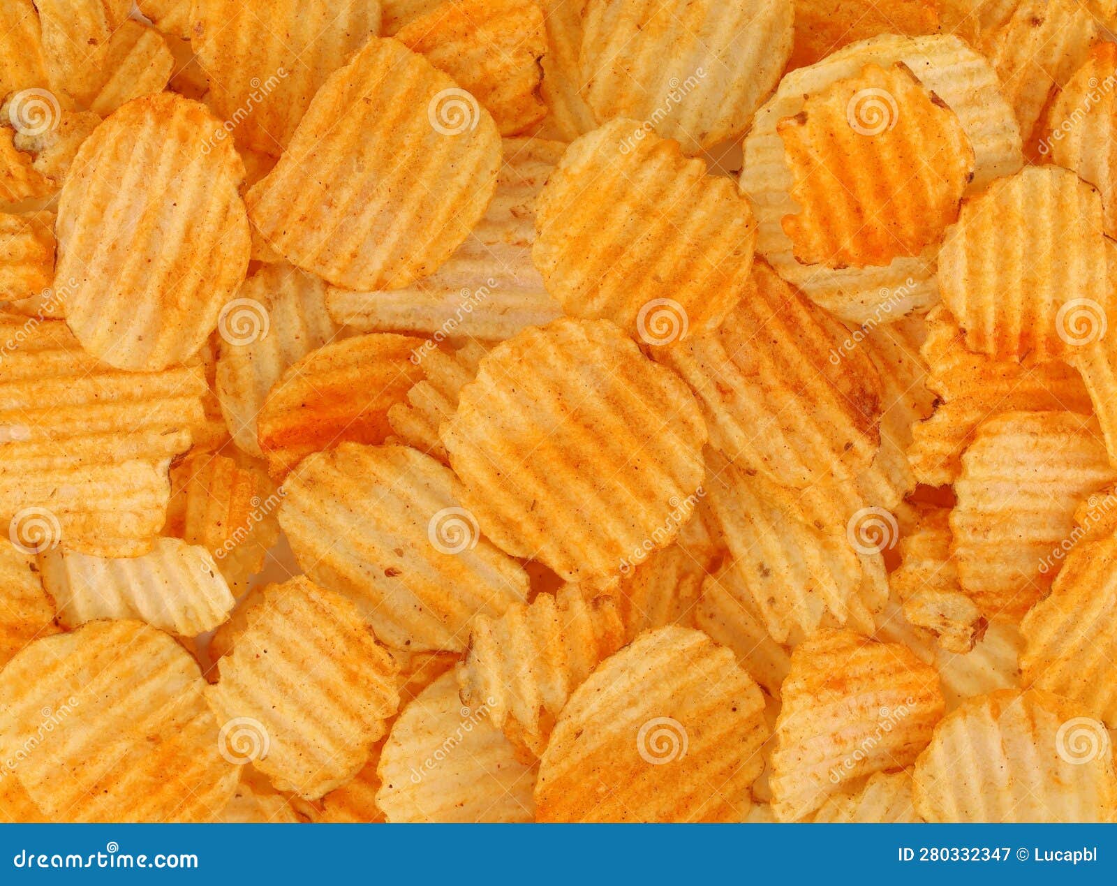 Potato Chips with Bbq Sauce. Full Frame. Stock Image Image of heap
