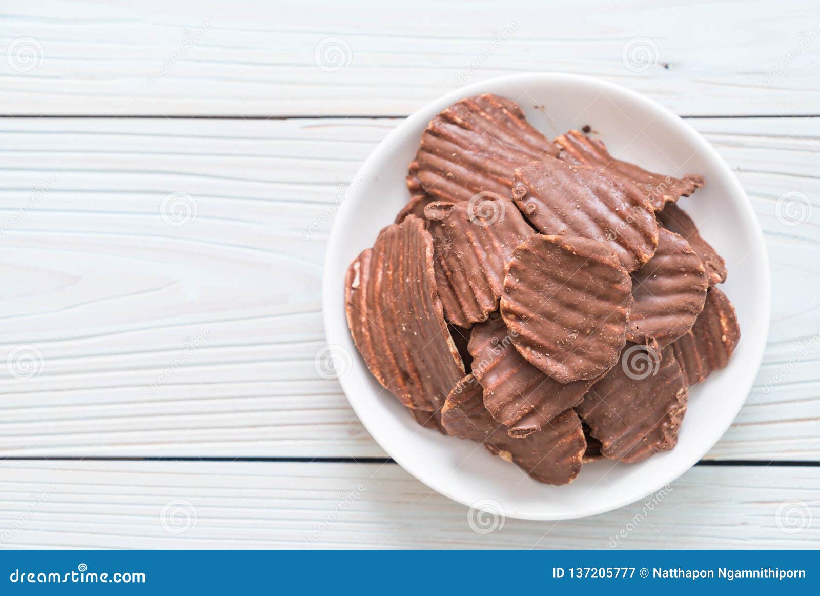 Potato Chips with Chocolate Stock Image Image of dessert, ridged