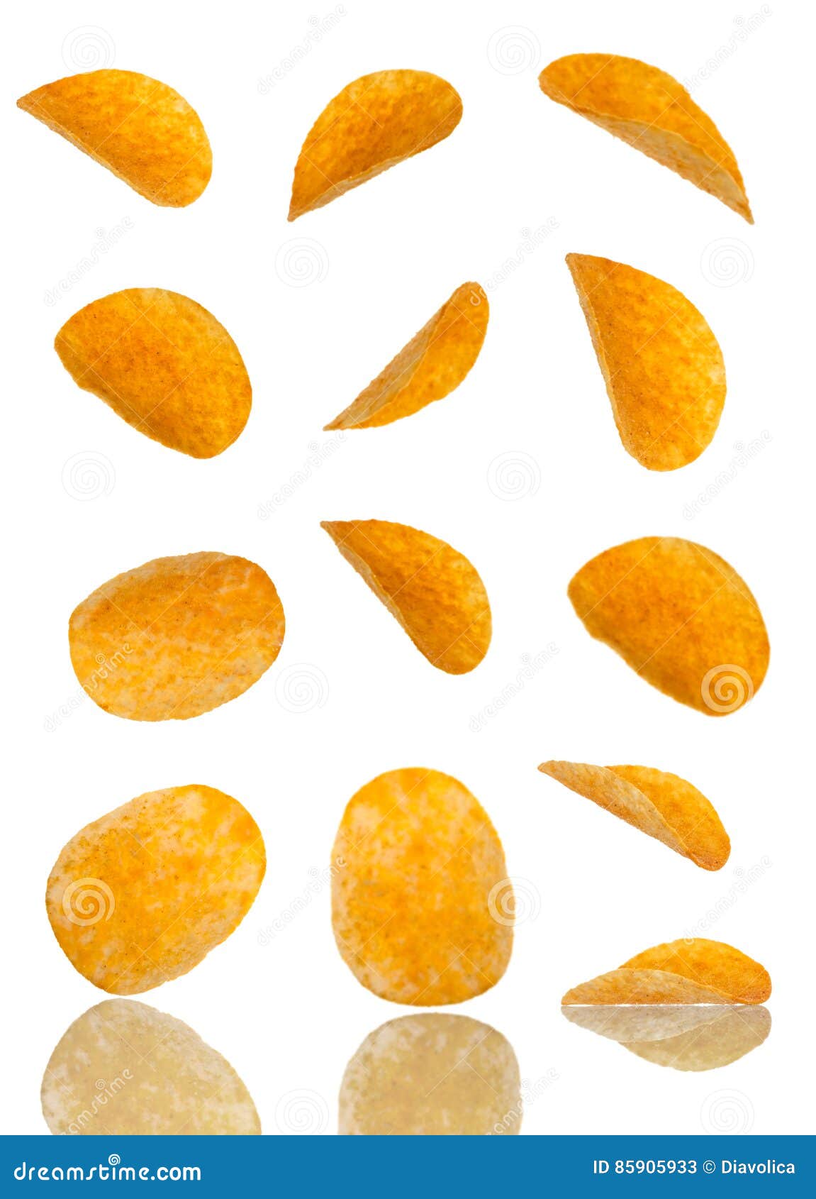Potato chips falling stock image. Image of fatty, salted 85905933