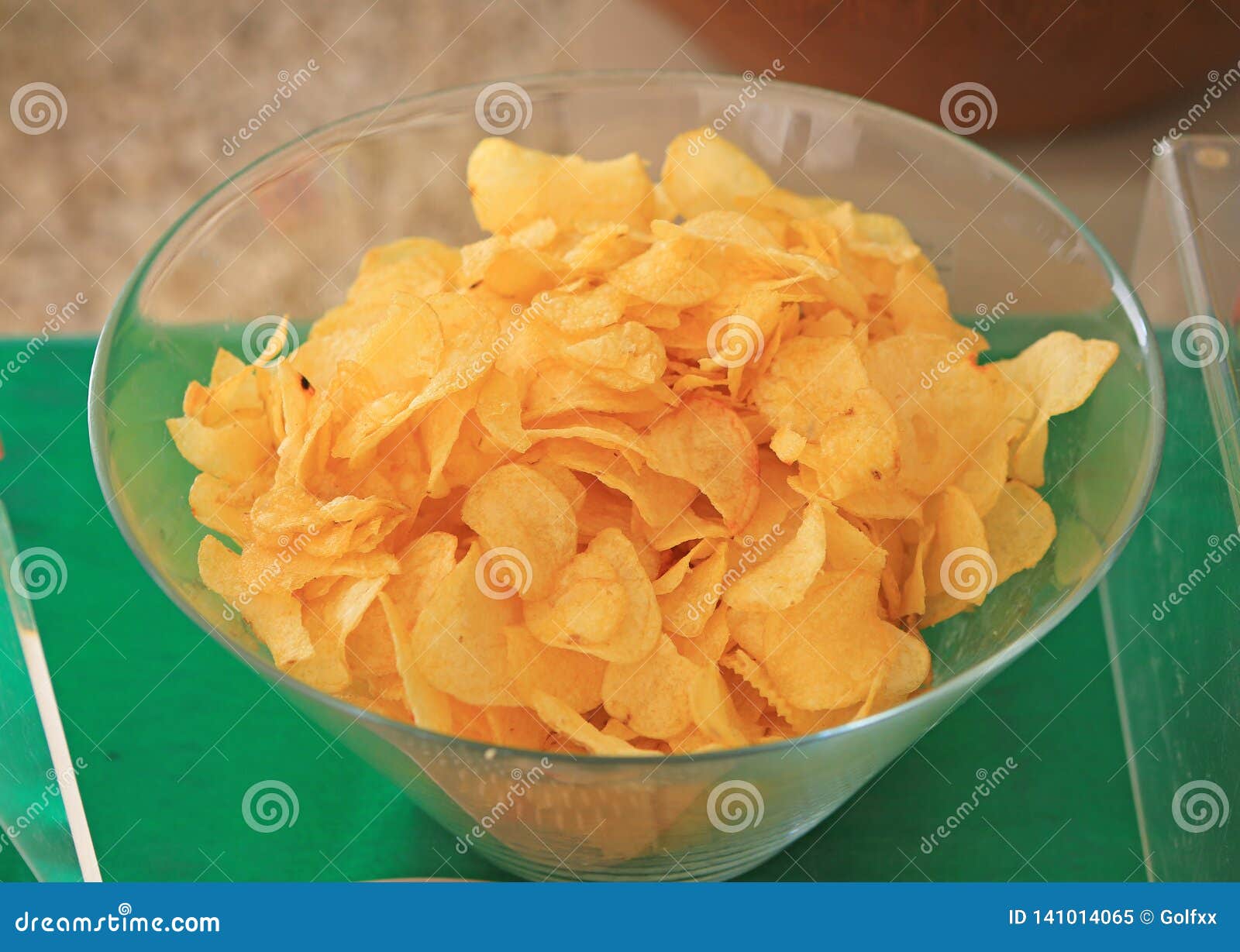 Potato Chips in Glass Bucket Stock Image Image of bowl, gourmet 141014065
