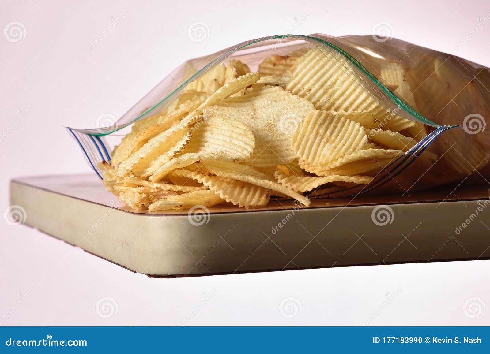 Potato Chips in Plastic Bag. Stock Photo Image of chips, kitchen