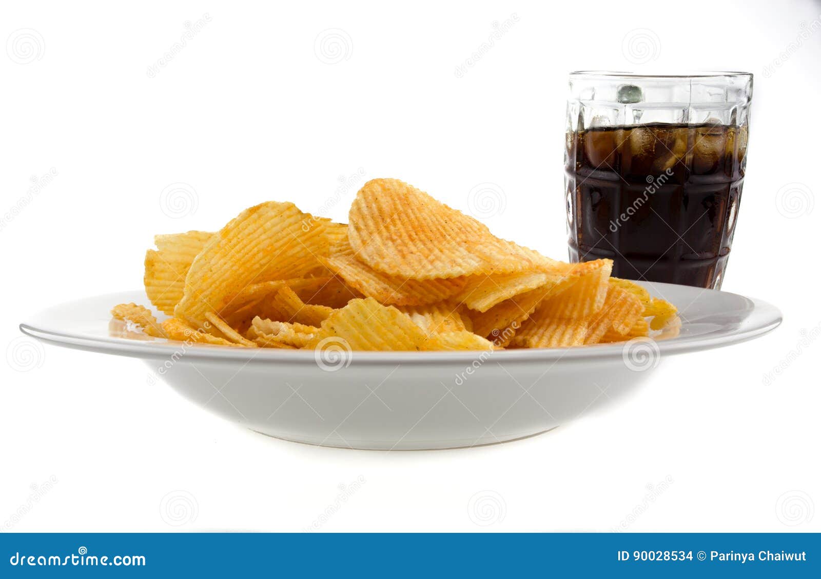 Potato chips with soda stock photo. Image of life, ripple 90028534