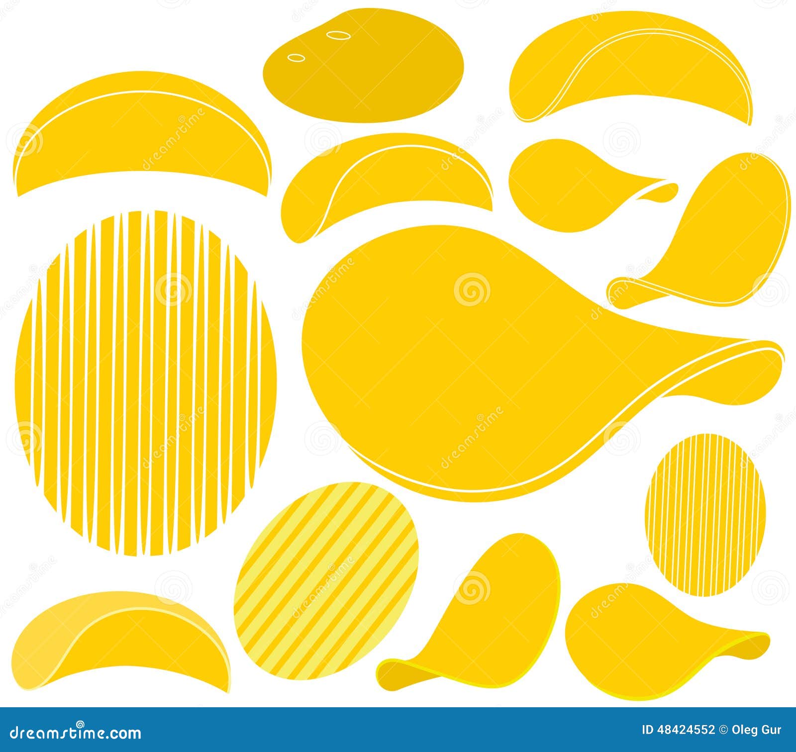 Potato Chips stock vector. Illustration of cholesterol - 48424552