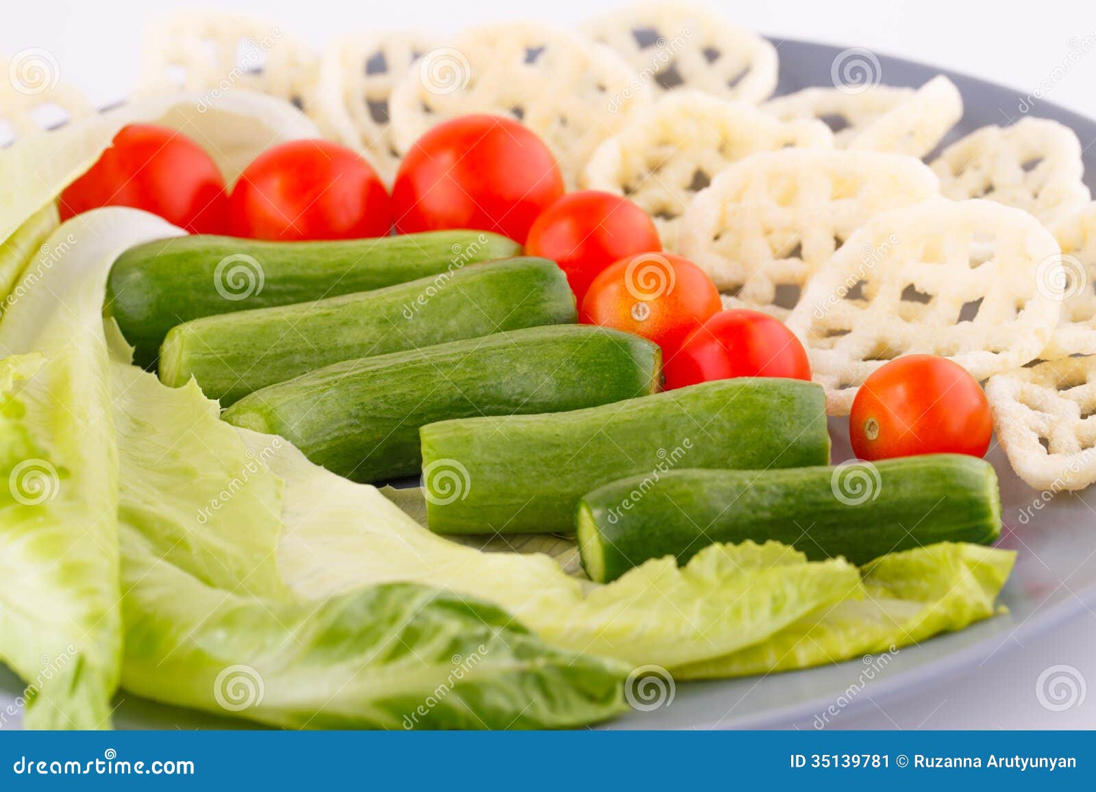 Potato Chips and Vegetables Stock Image Image of colorful, object
