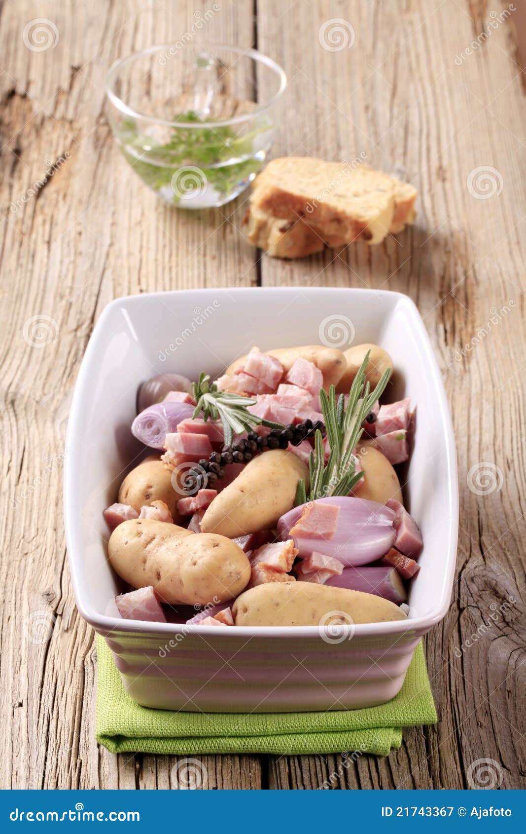 Potato dish stock image. Image of closeup, rosemary, meat - 21743367