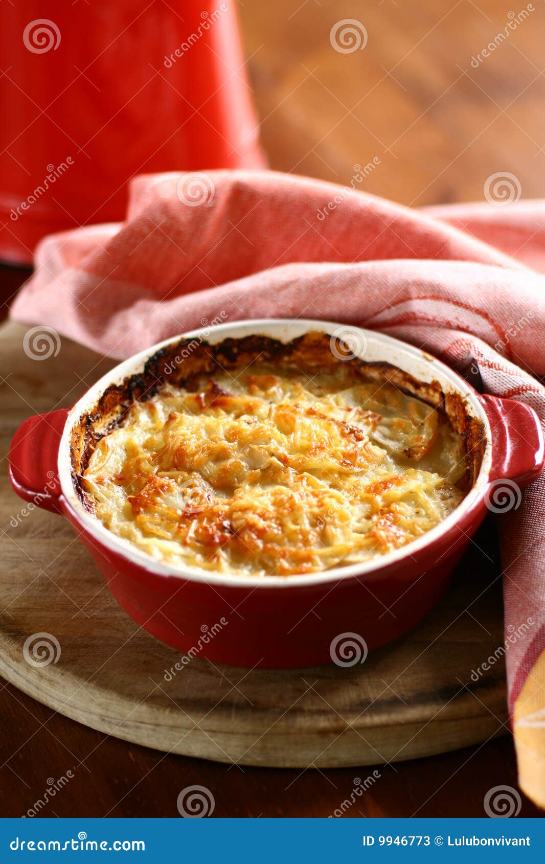 Potato gratin stock image. Image of table, ramekin, souffle 9946773
