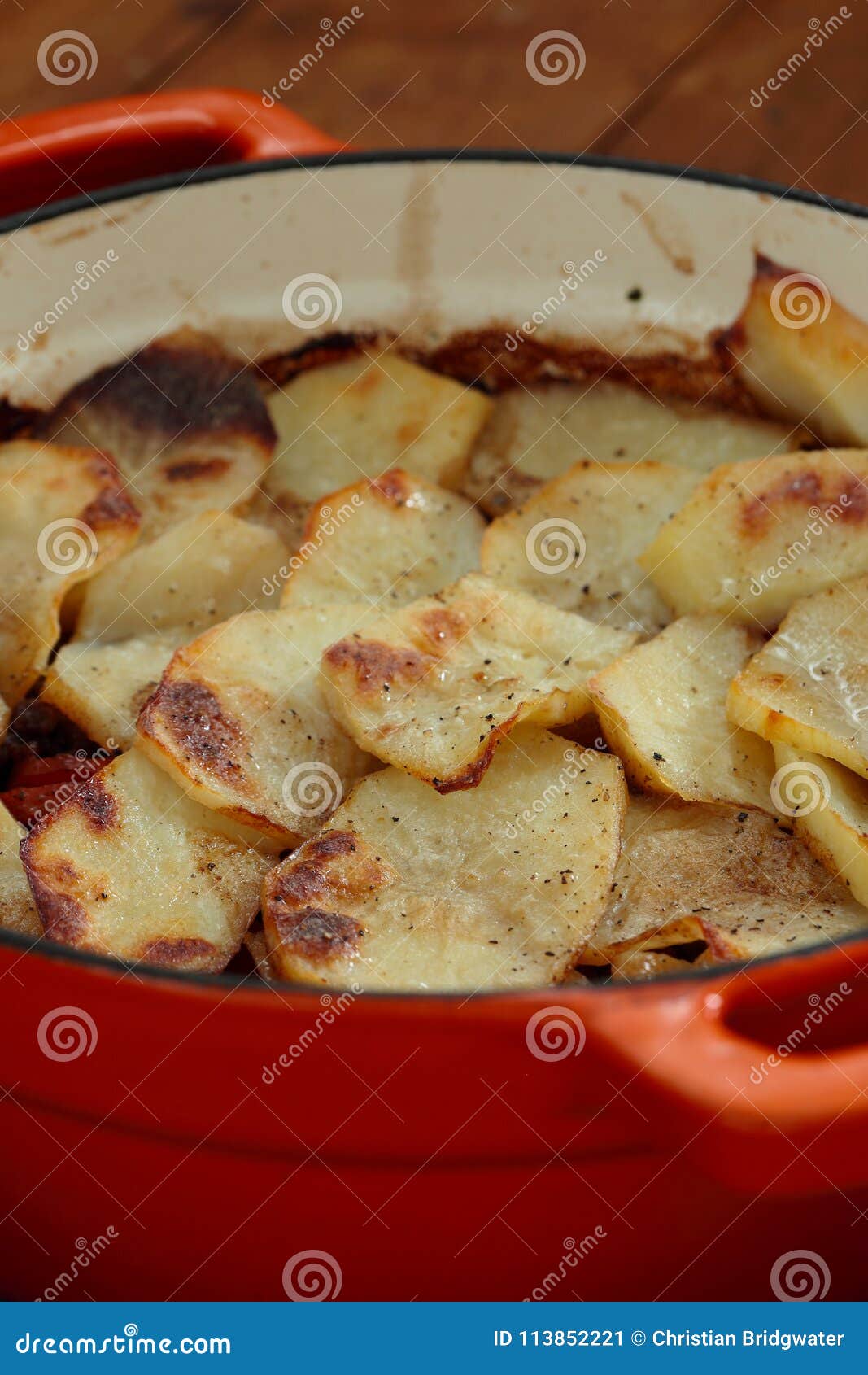 Potato Hot Pot in a Ceramic Dish Stock Image Image of culture
