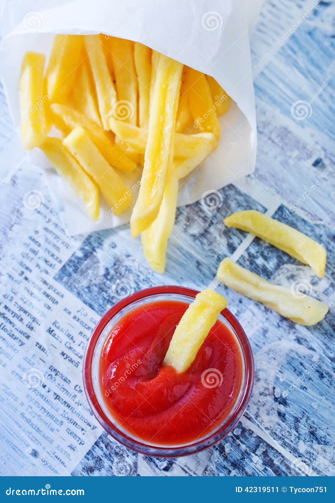 Potato with ketchup stock image. Image of roasted, nutrition 42319511