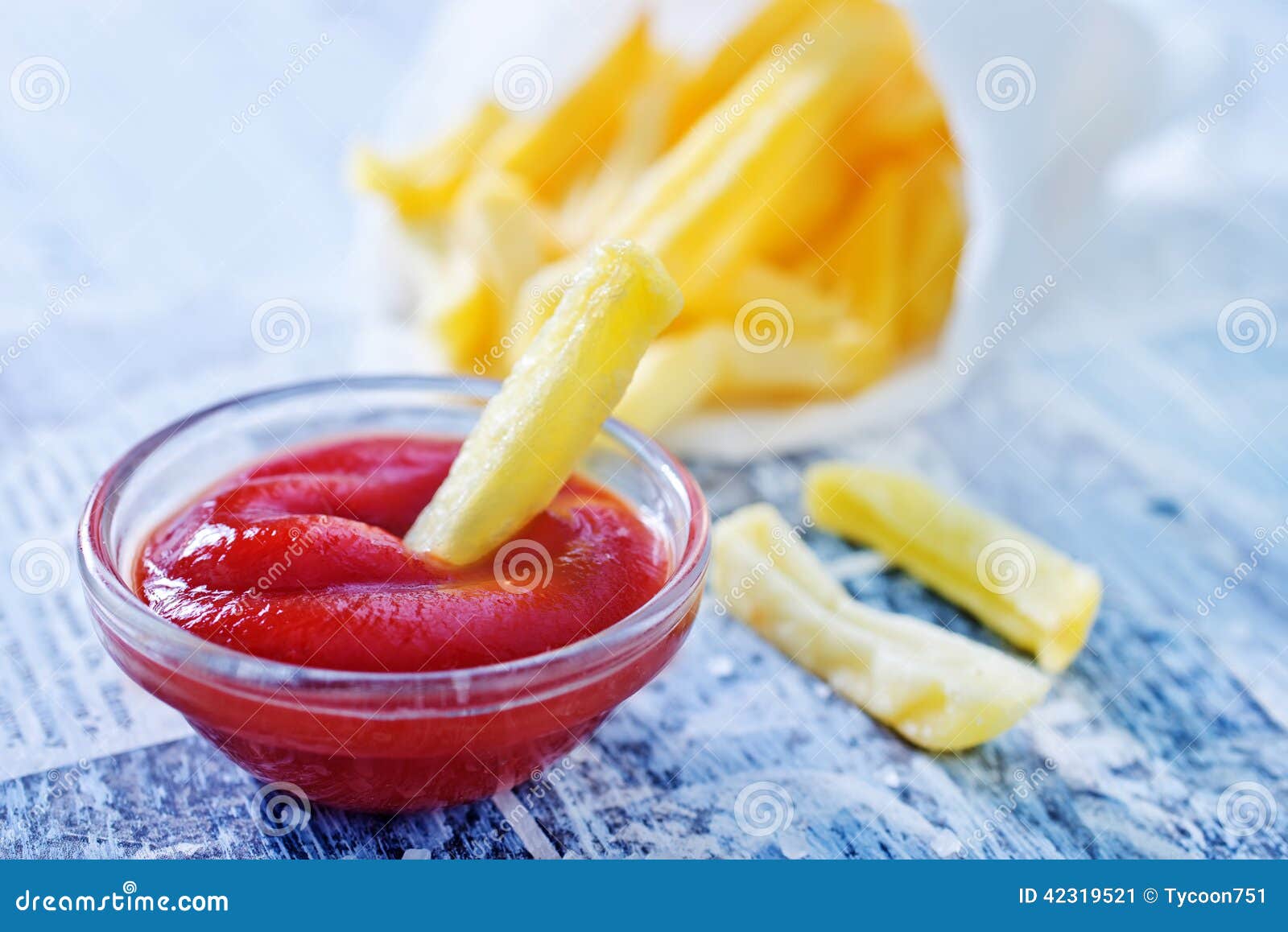 Potato with ketchup stock image. Image of nutrition, oily 42319521