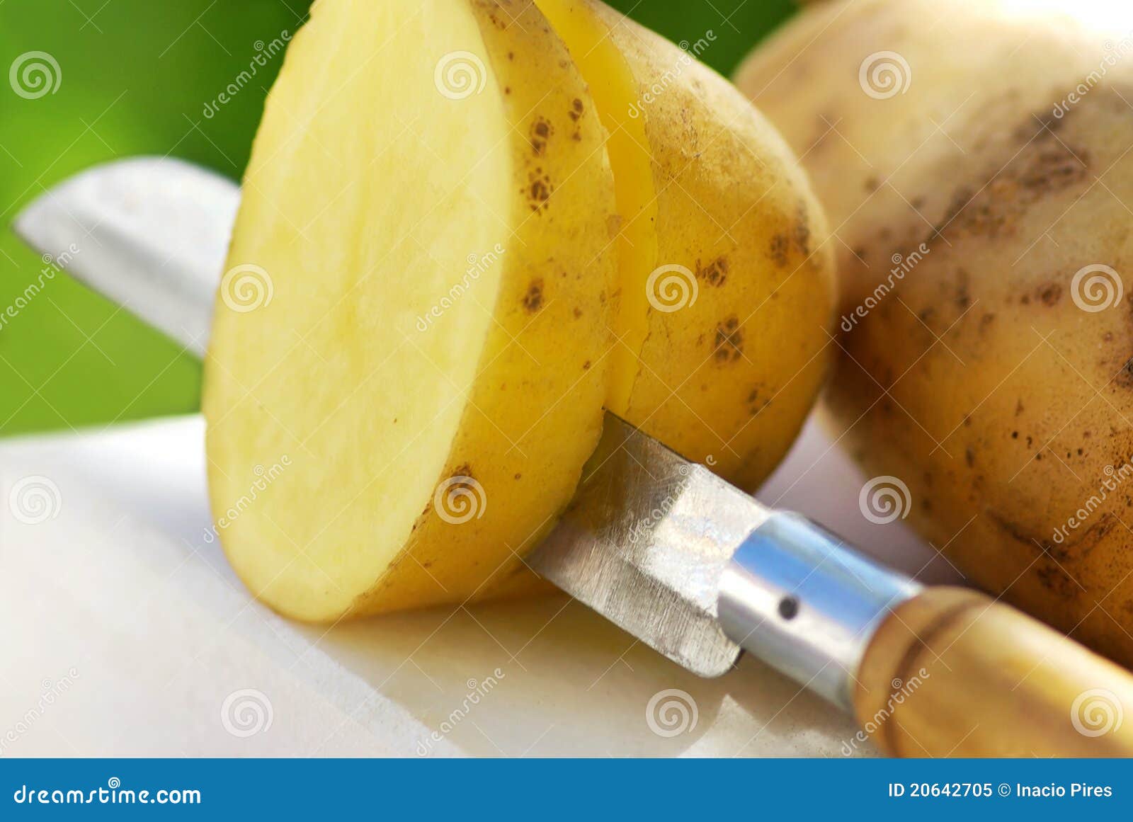Potato and knife stock image. Image of component, diet 20642705